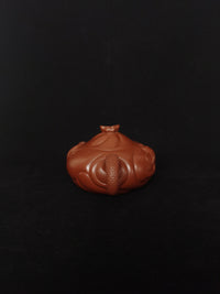 The fish flew over the dragon gate,210ml, Gu Fa Lian ni (Most Archaic Clay Forming) DaHongPao clay from HuangLong mine 4 and aged 32 years ,Full handmade（only one is available）