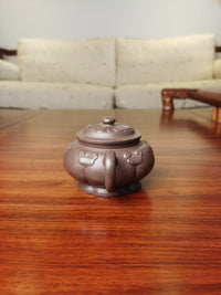 Artwork Yixing teapot Lotus Platform 180ml fully handmade