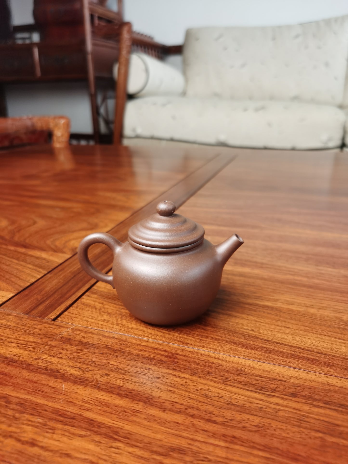 Artwork Yixing teapot Gao Sheng 110ml full handmade by Quan Hong Sun