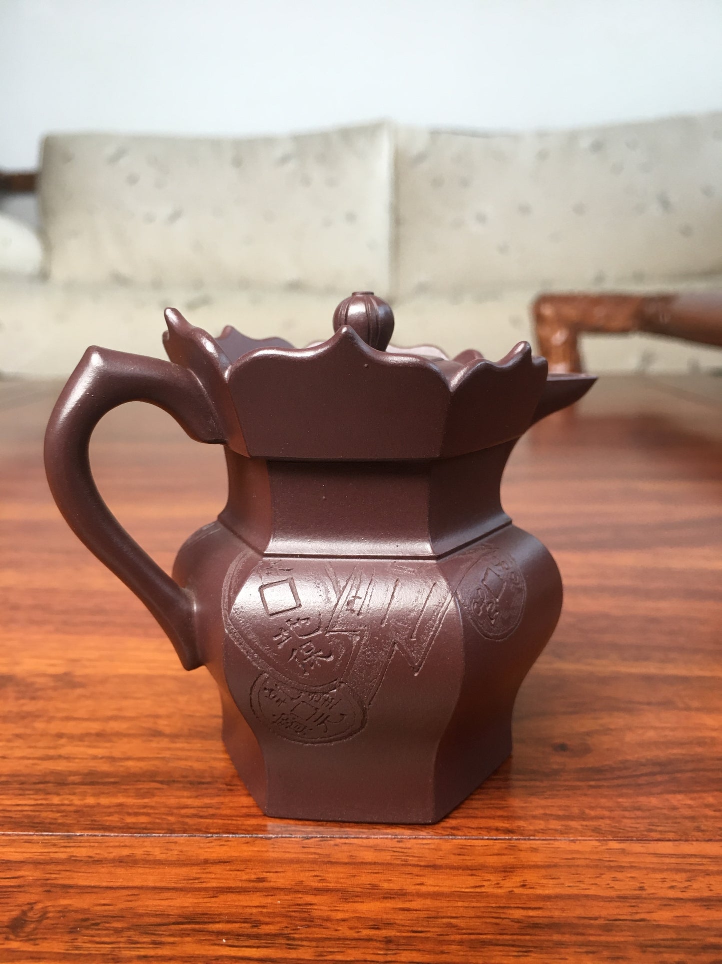 Artwork Yixing teapot Monk's hat 90ml fully handmade