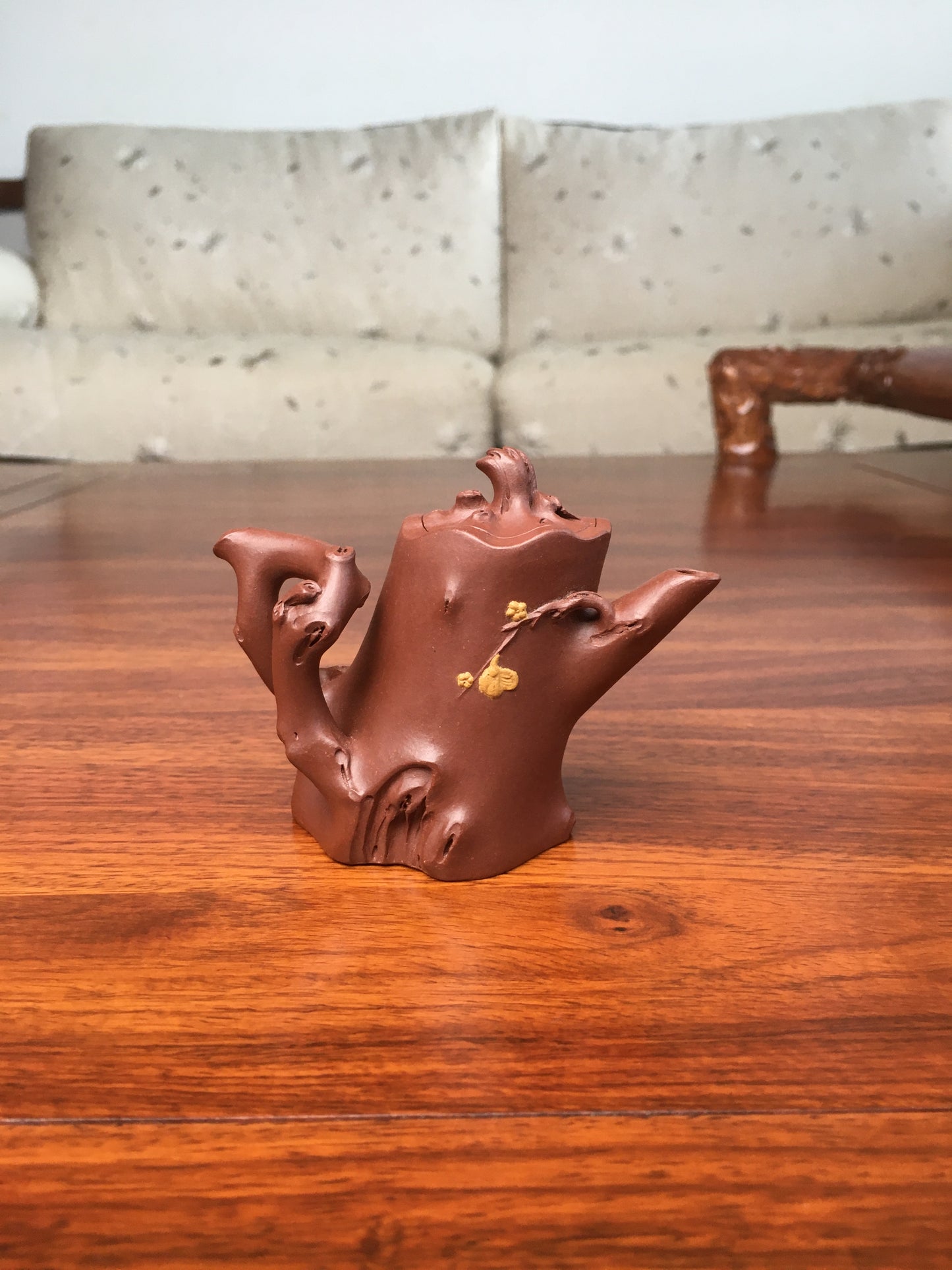 Artwork yixing teapot Plum tree 60ml fully handmade by Zhi Hao Zhu