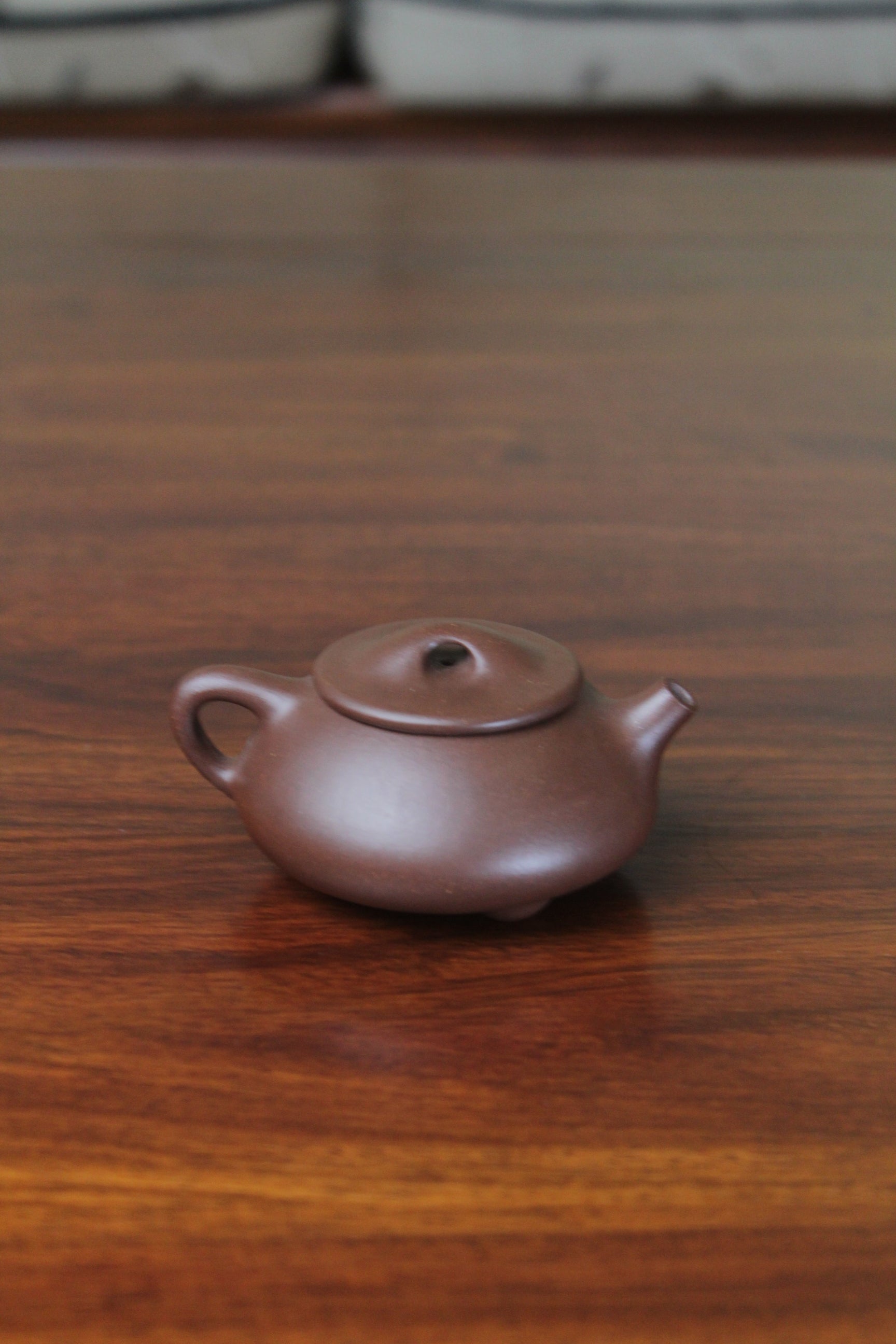 Yixing clay teapot shi piao back