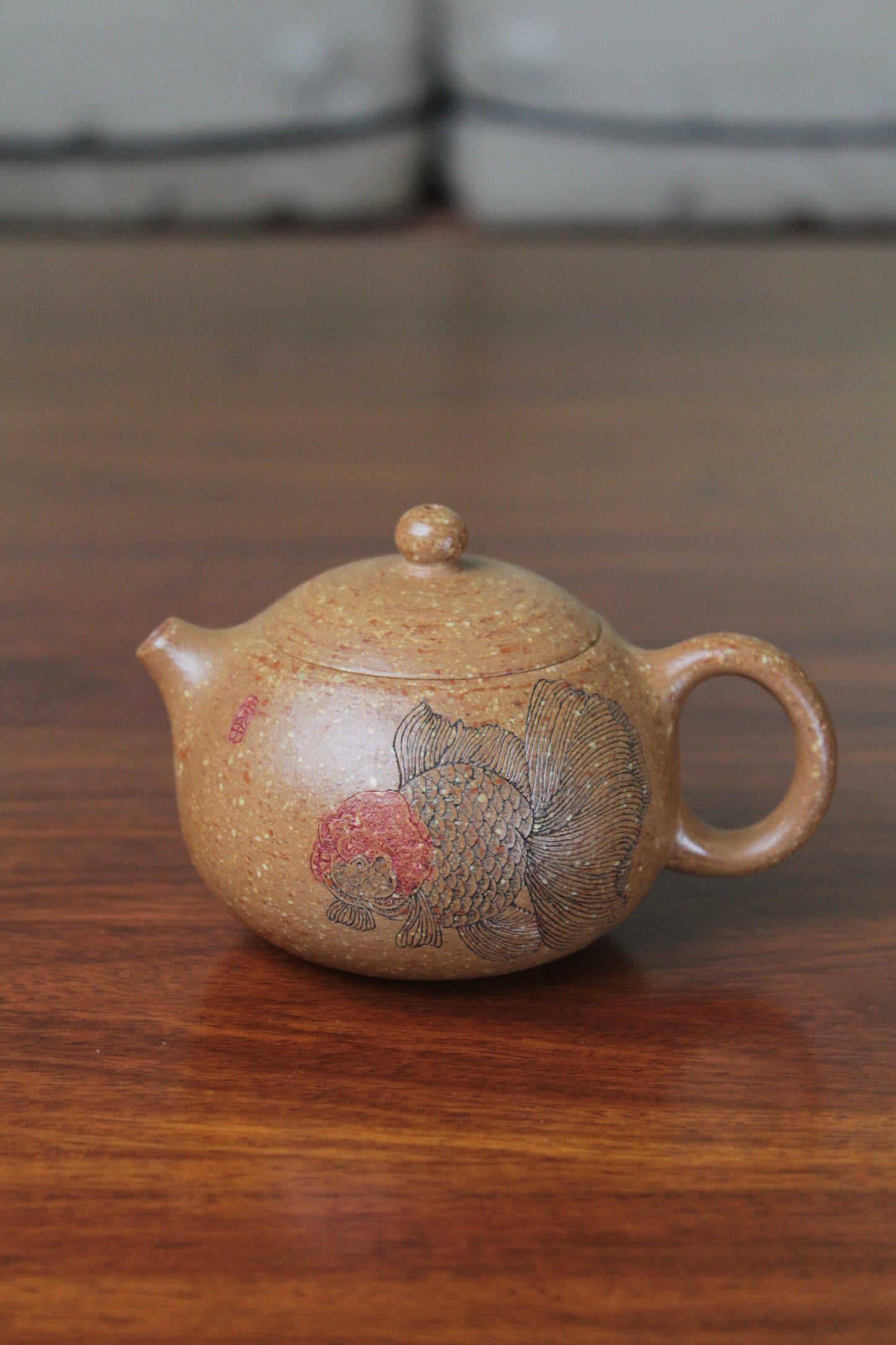 Yixing clay teapot Xi Shi front