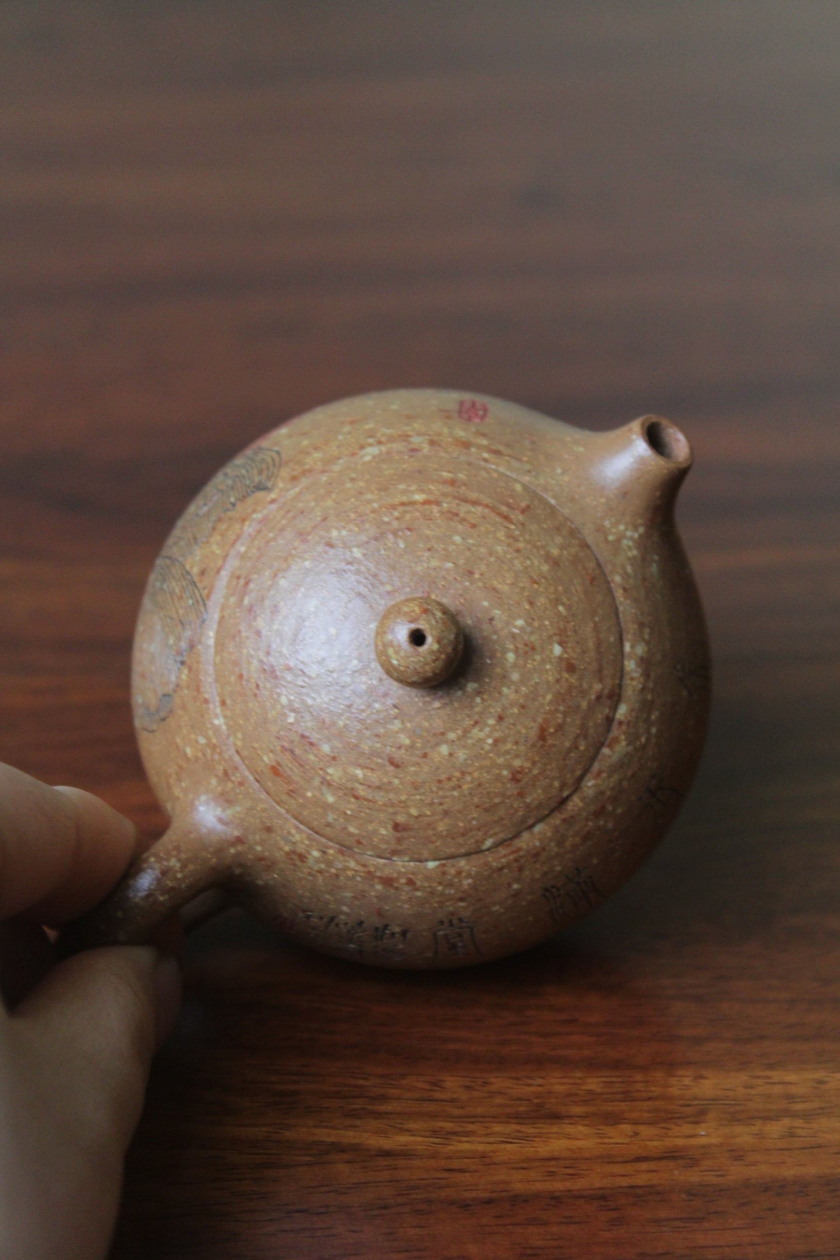 Yixing clay teapot Xi Shi top