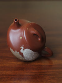 Yixing teapot peacock detail