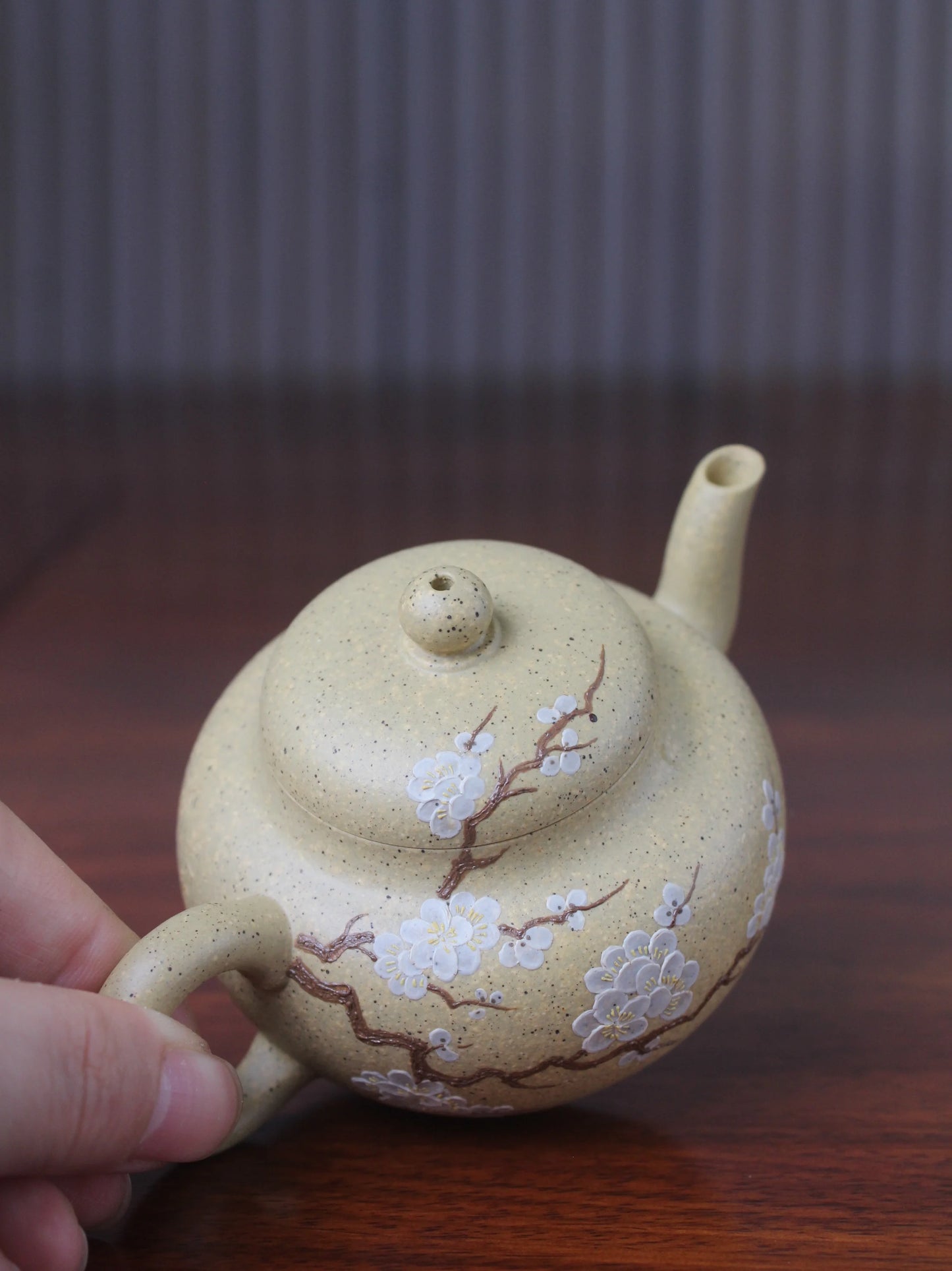 the front view of art collection teapot