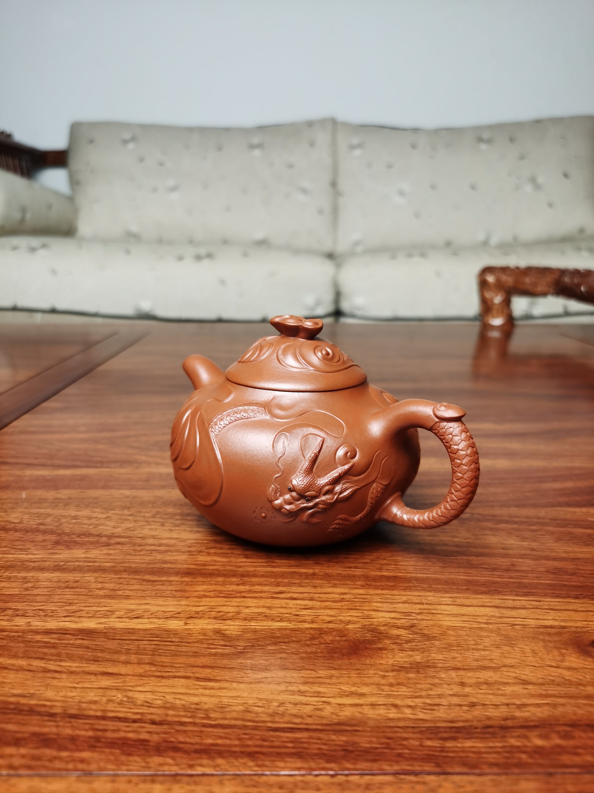 artistic teapot handmade pottery dragon teapot