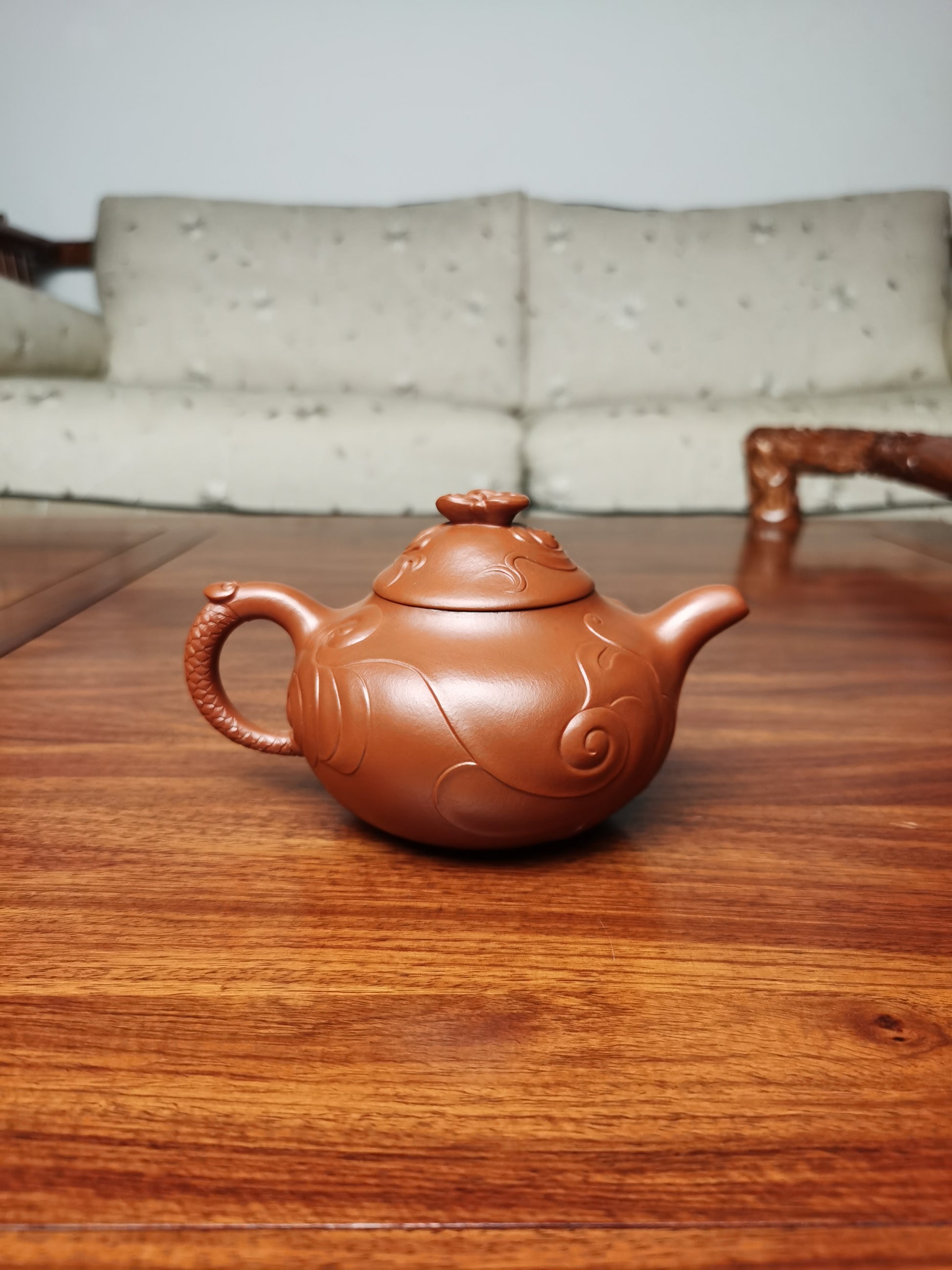 artistic teapot handmade pottery dragon teapot