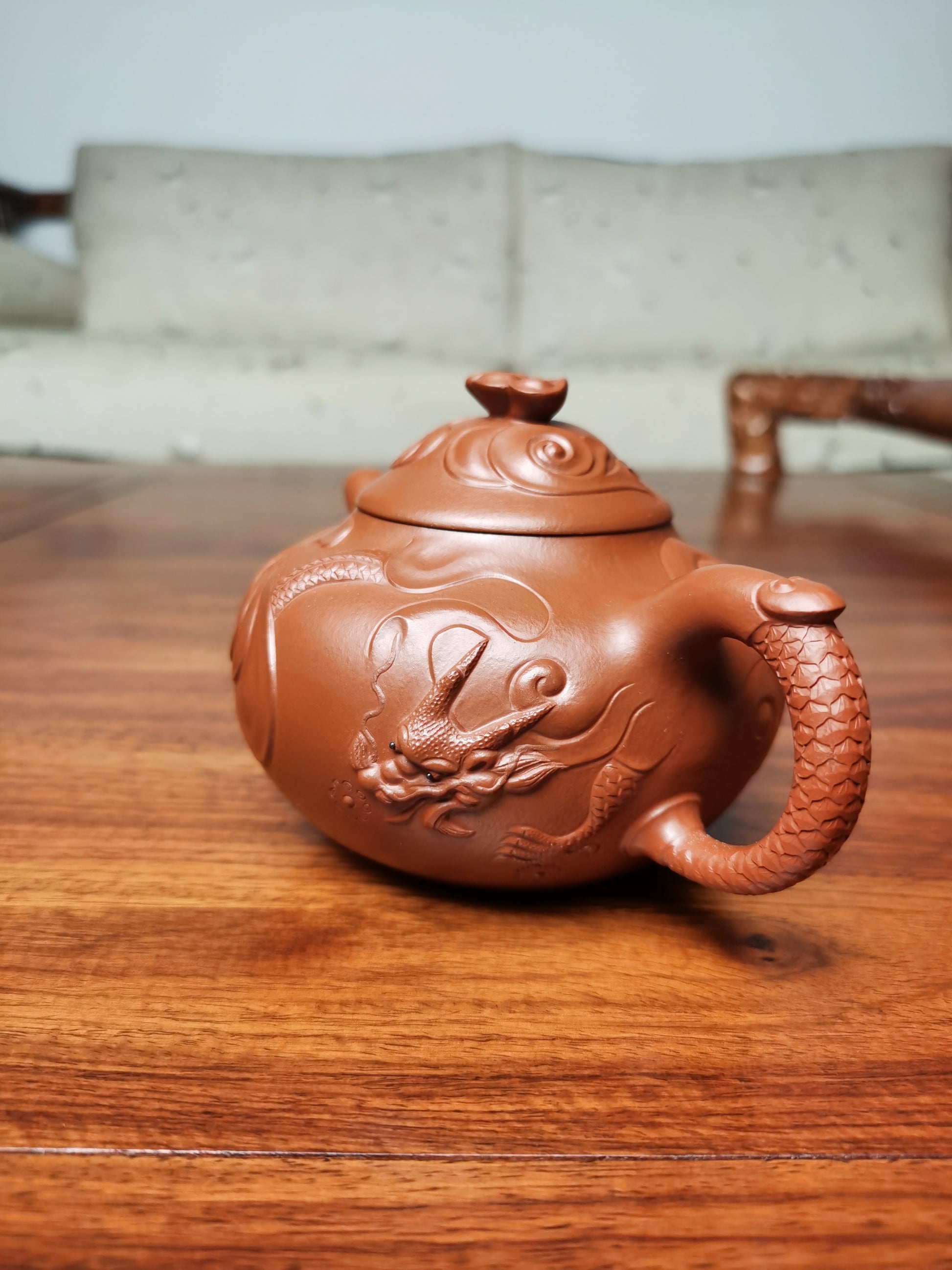 artistic teapot handmade pottery dragon teapot