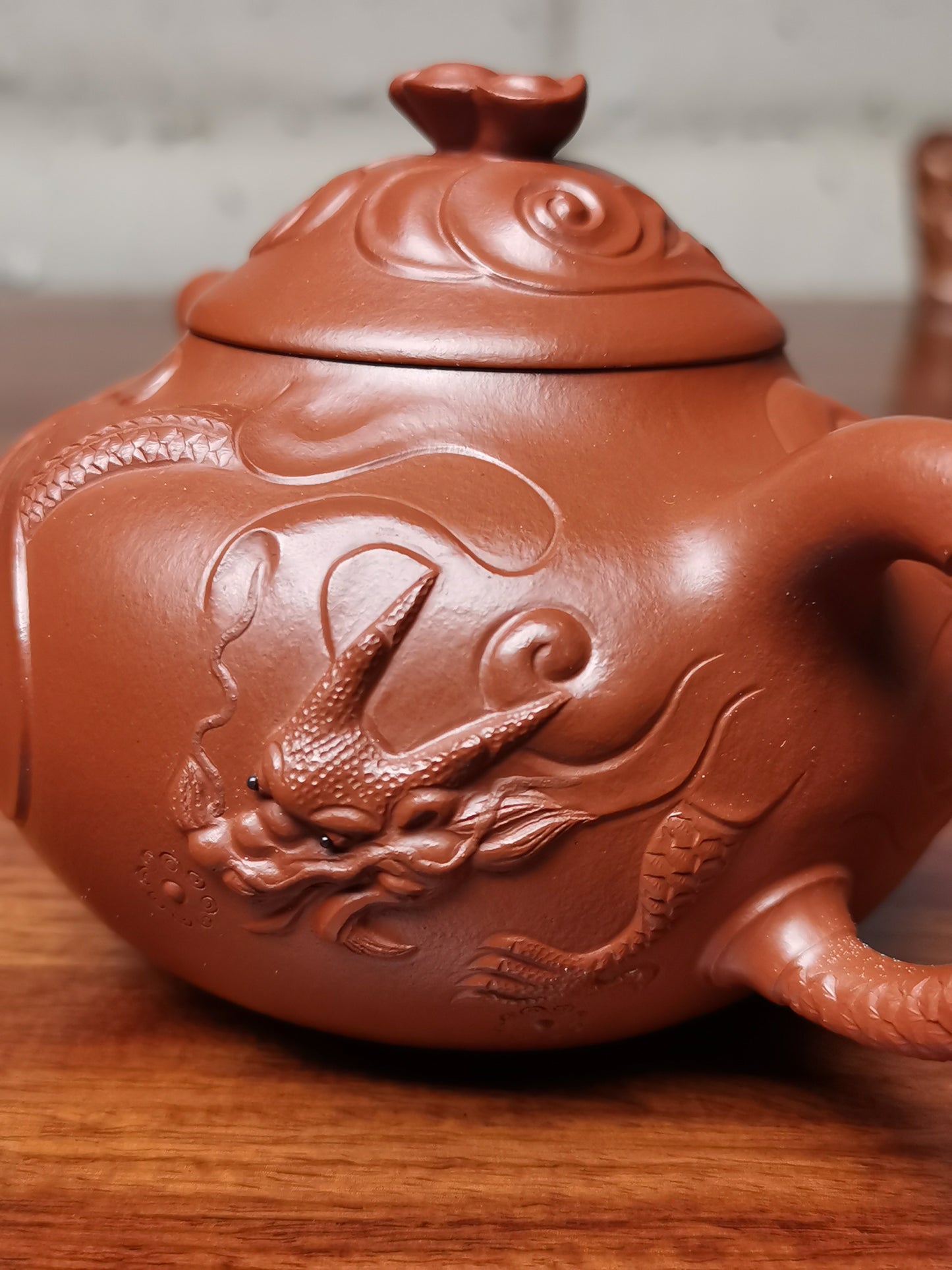 artistic teapot handmade pottery teapot dragon