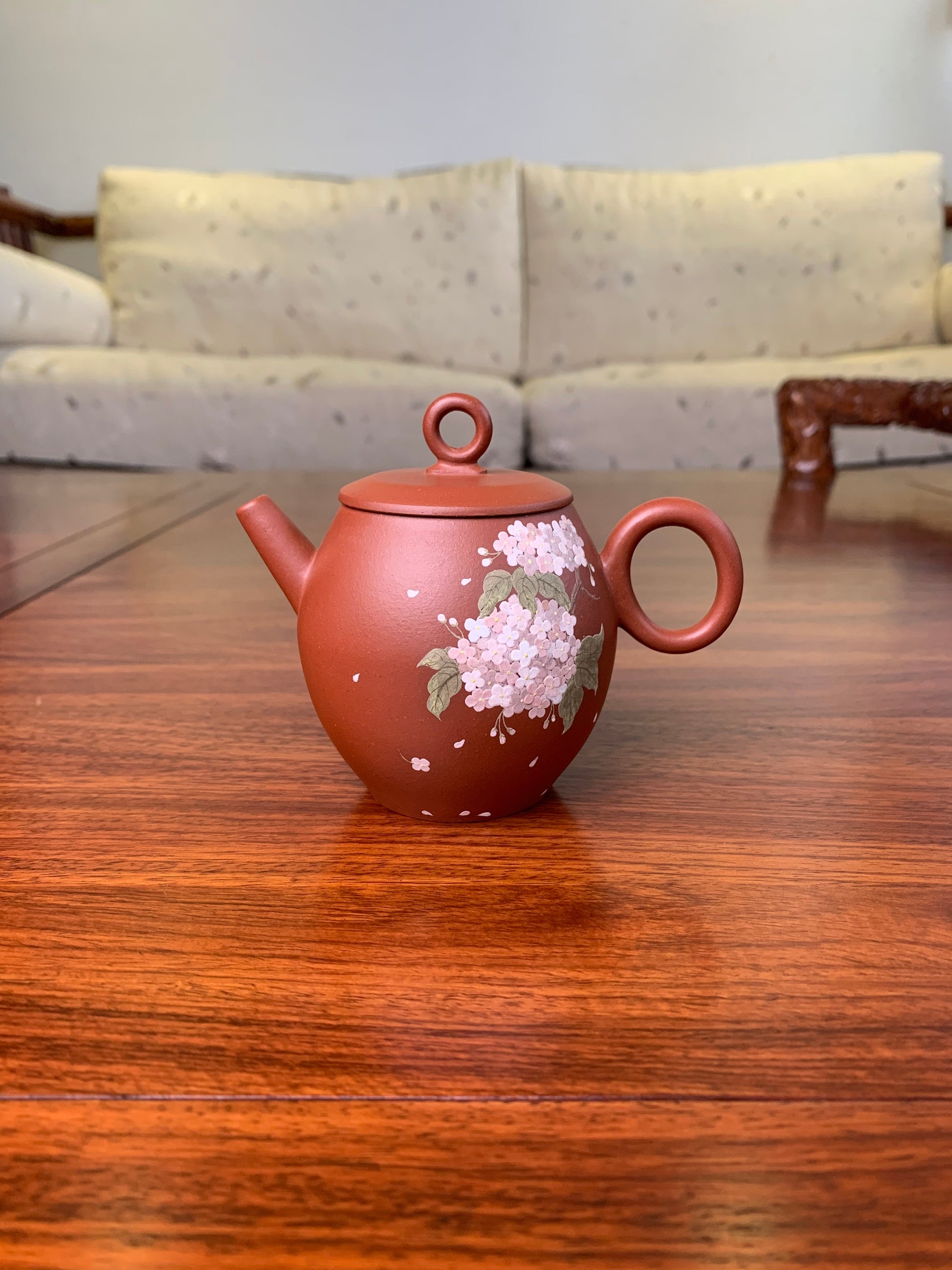 Artwork teapot Hydrangea 140ml fully handmade - SiYuTao Teapot