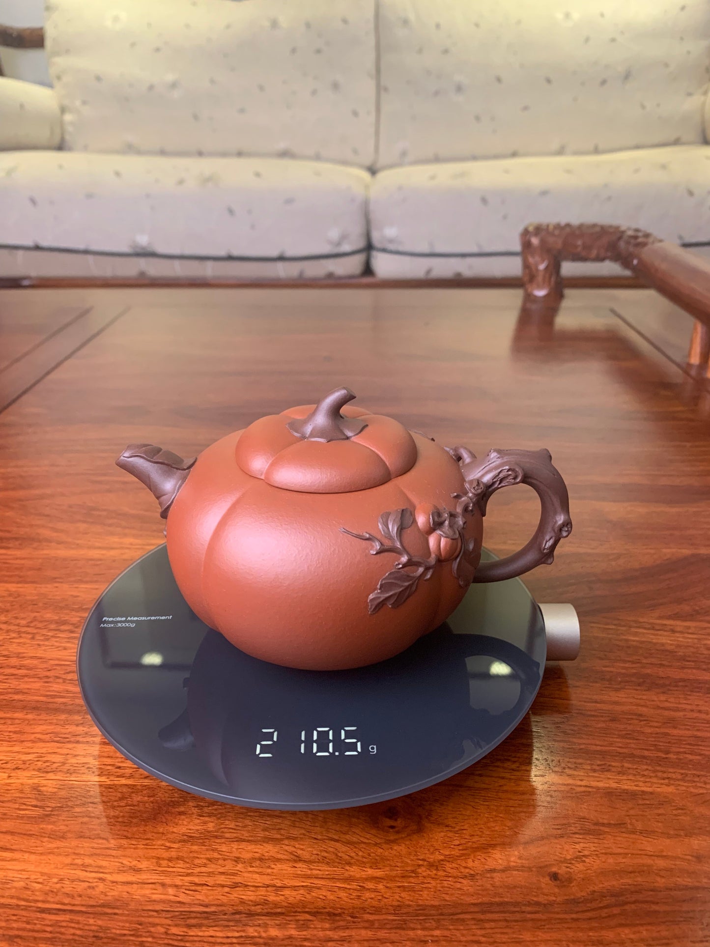 Artwork teapot Pumpkin 420ml fully handmade by senior artist Zhou - SiYuTao Teapot