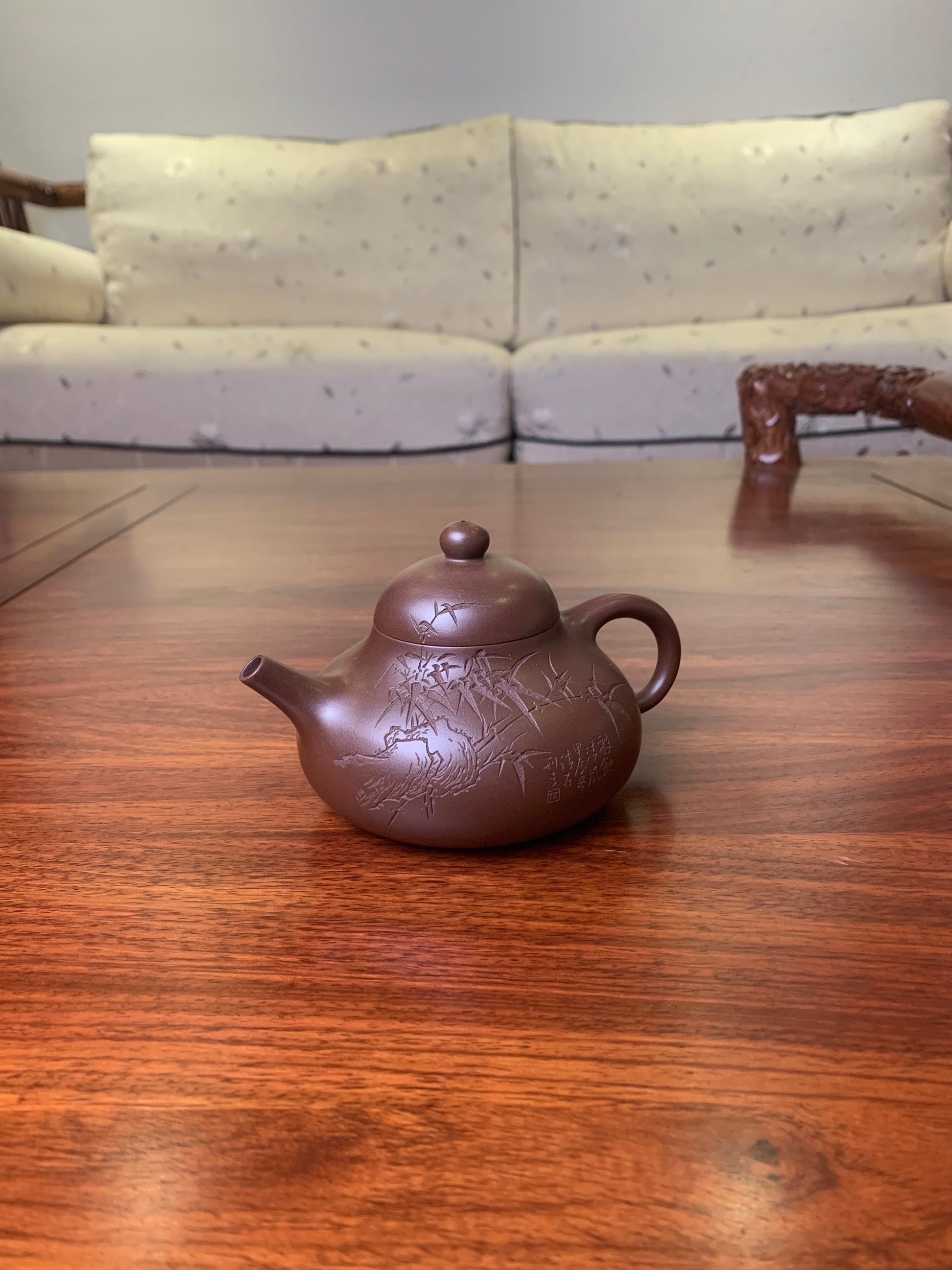 Artwork Teapot Su Ying 200ml fully handmade & fully handpainted - SiYuTao Teapot