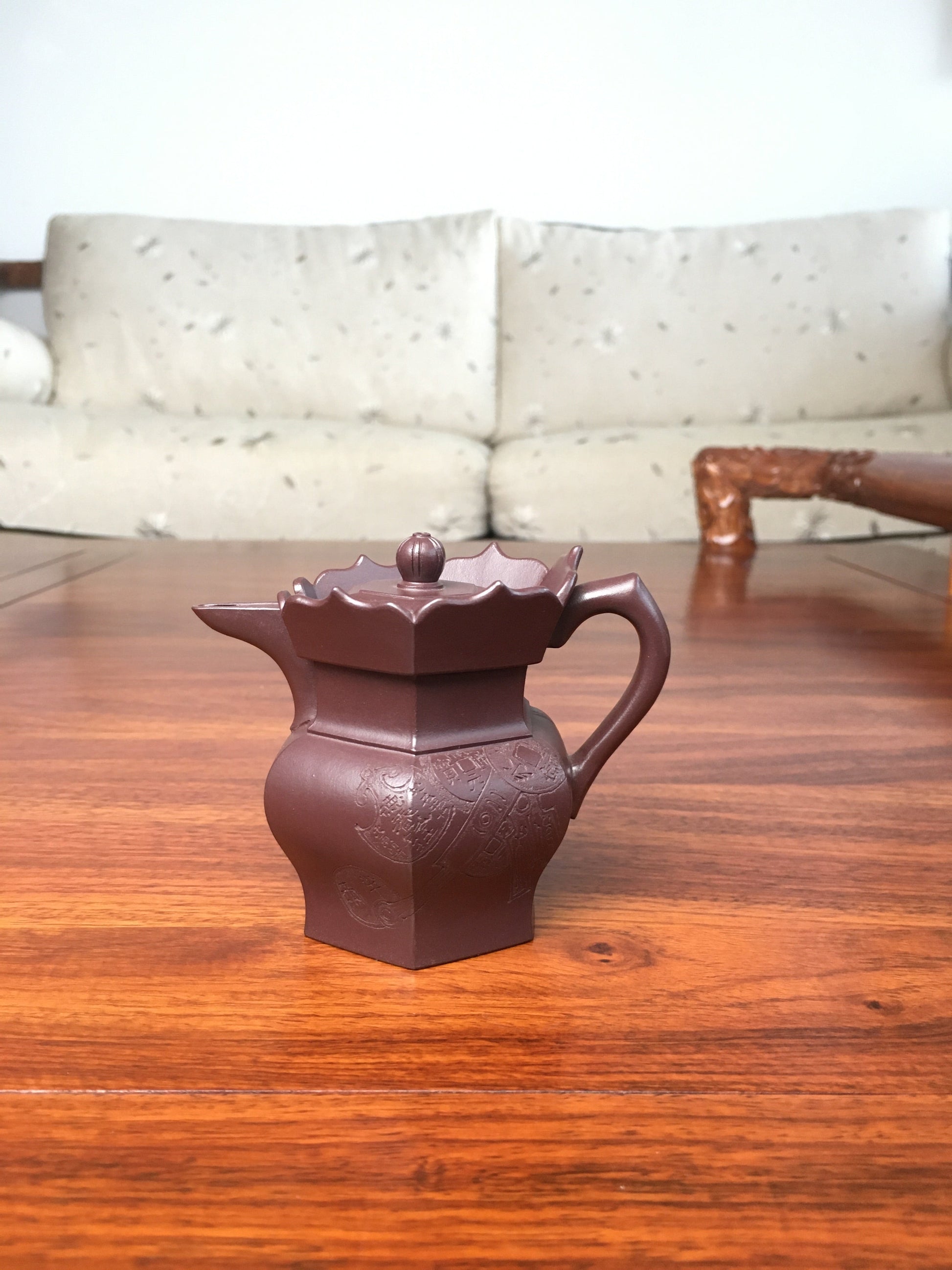 asian teapot in China front