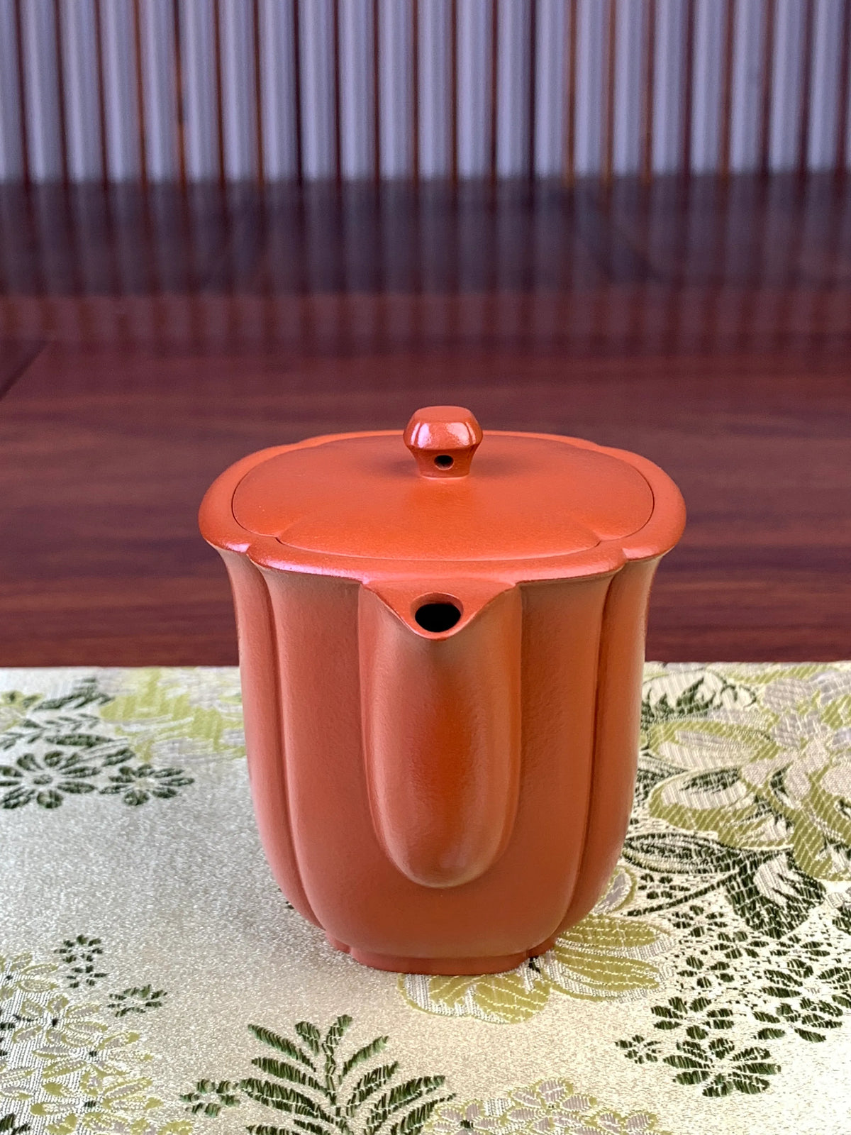 beautiful teapot handmade by craftsman front view