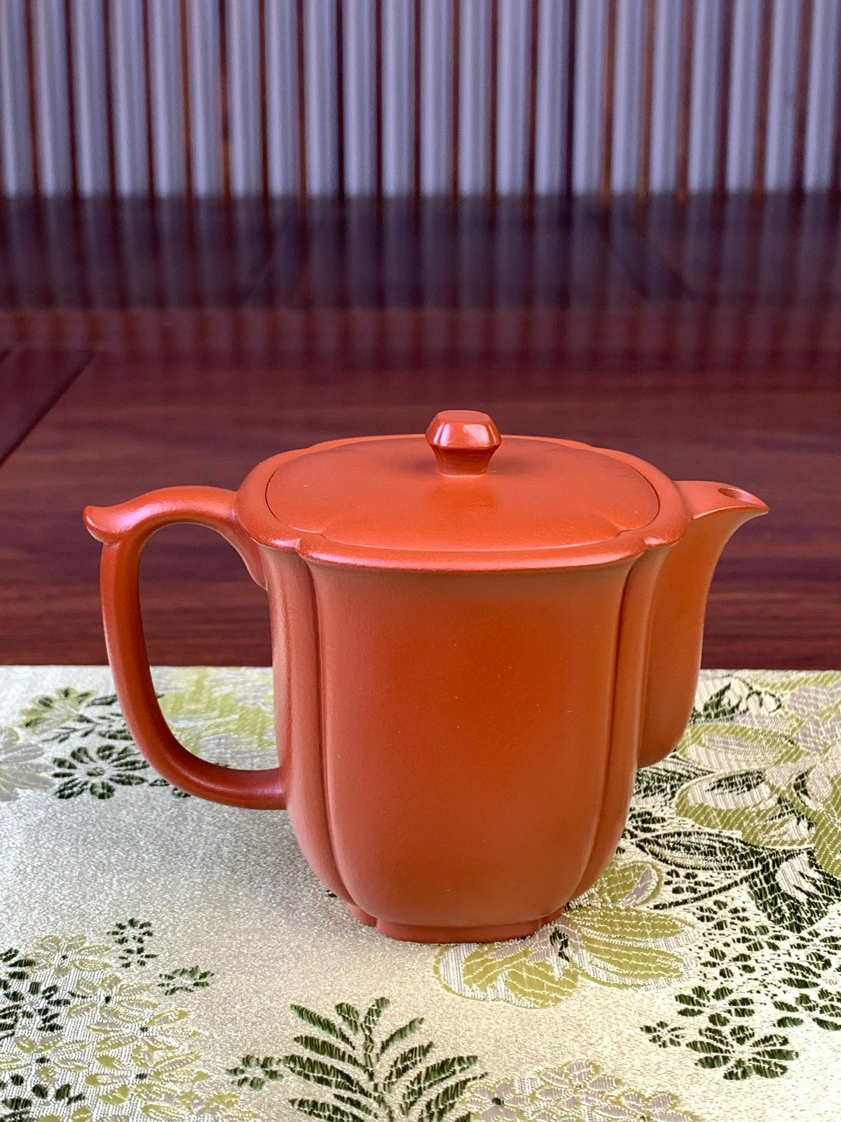beautiful teapot handmade by craftsman back view