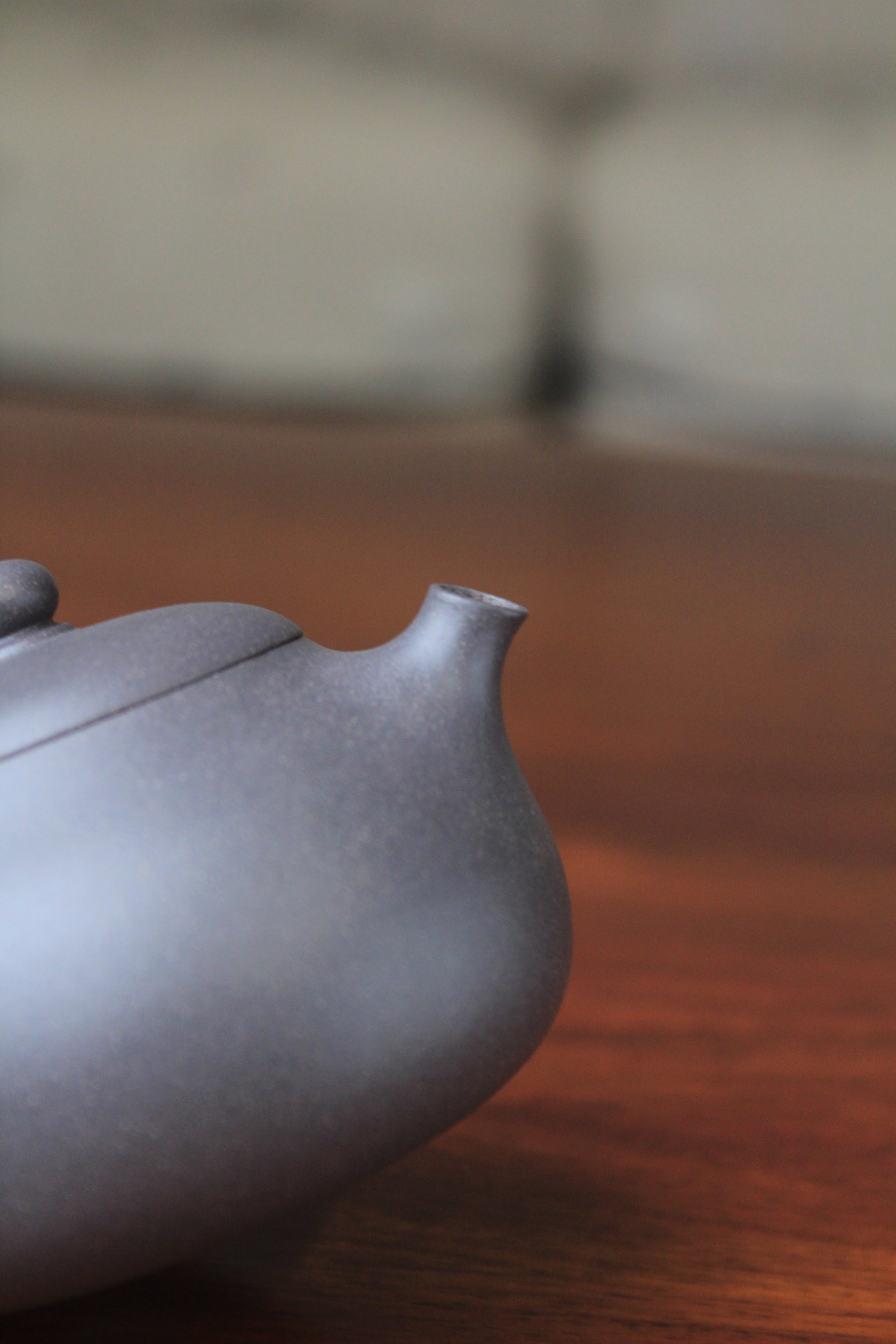 spout of chinese teapot xishi on the table
