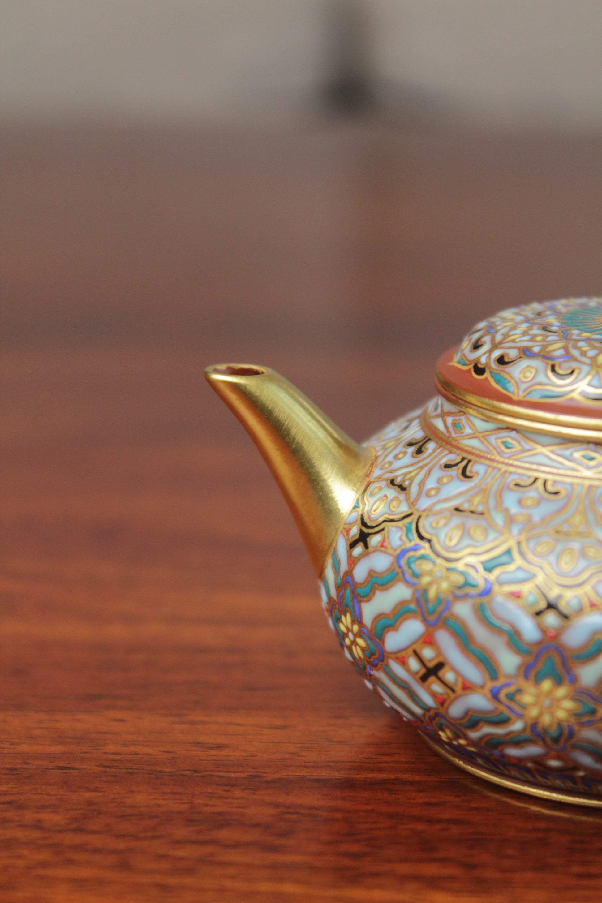 chinese teapot spout vintage made from purple clay