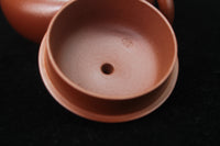 Lid detail of Clay teapot handmade with purple clay from zisha art galley
