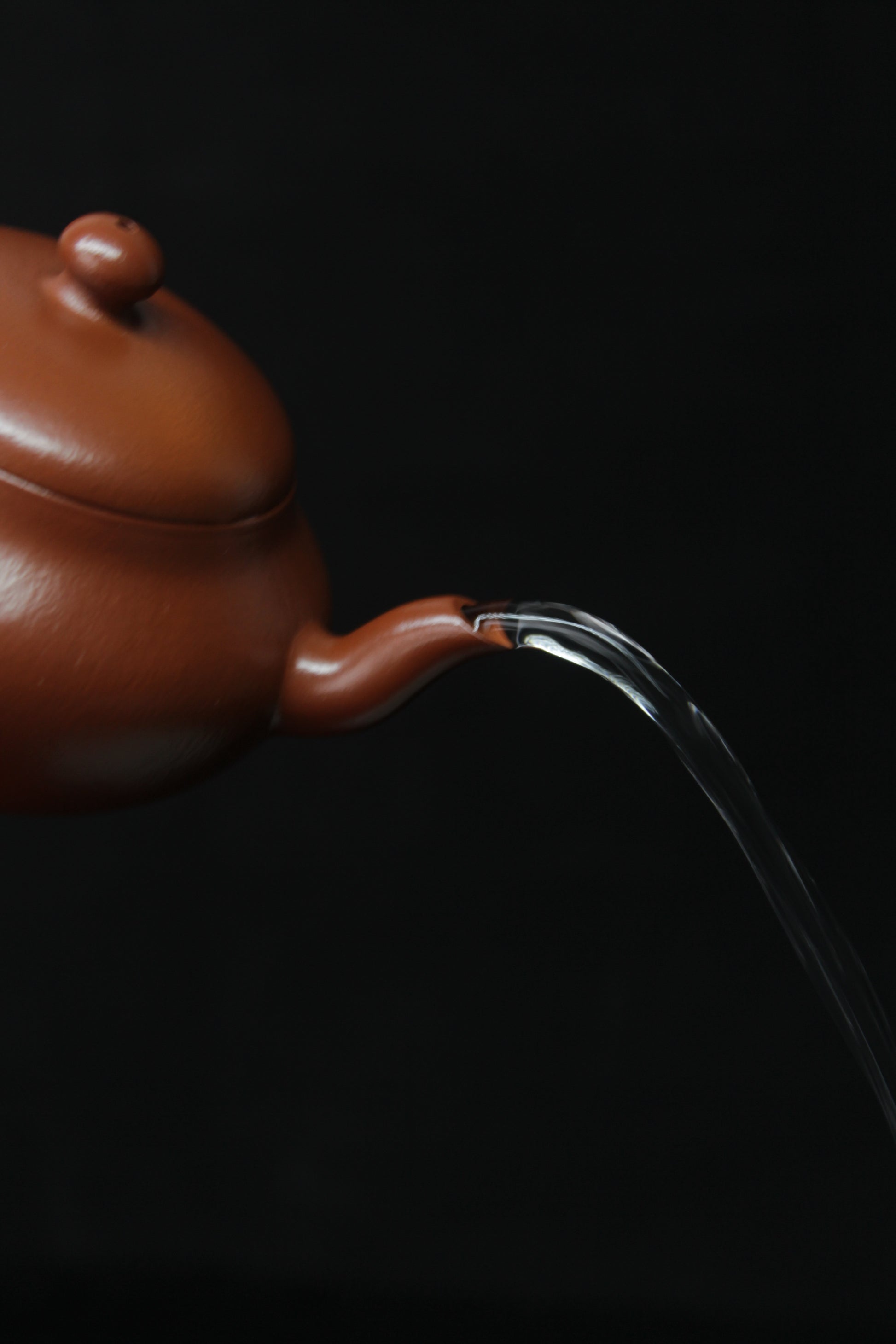 Pour of Clay teapot handmade with purple clay from zisha art galley