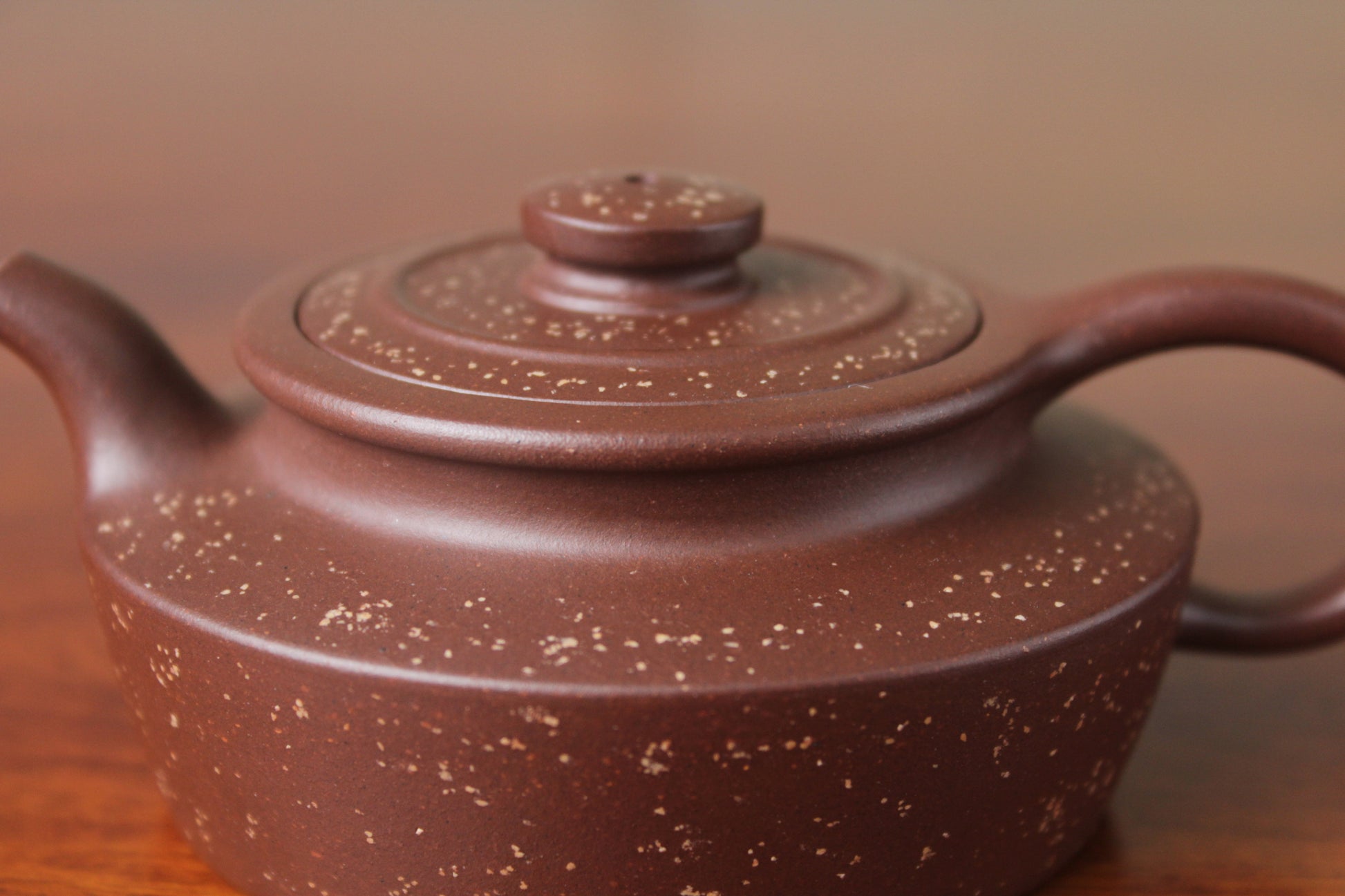 Detail of the collectible teapot handmade by teapot artist