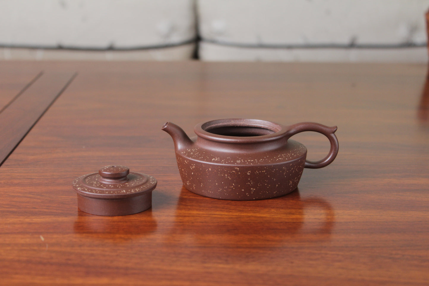 The Detail of the collectible teapot handmade by teapot artist