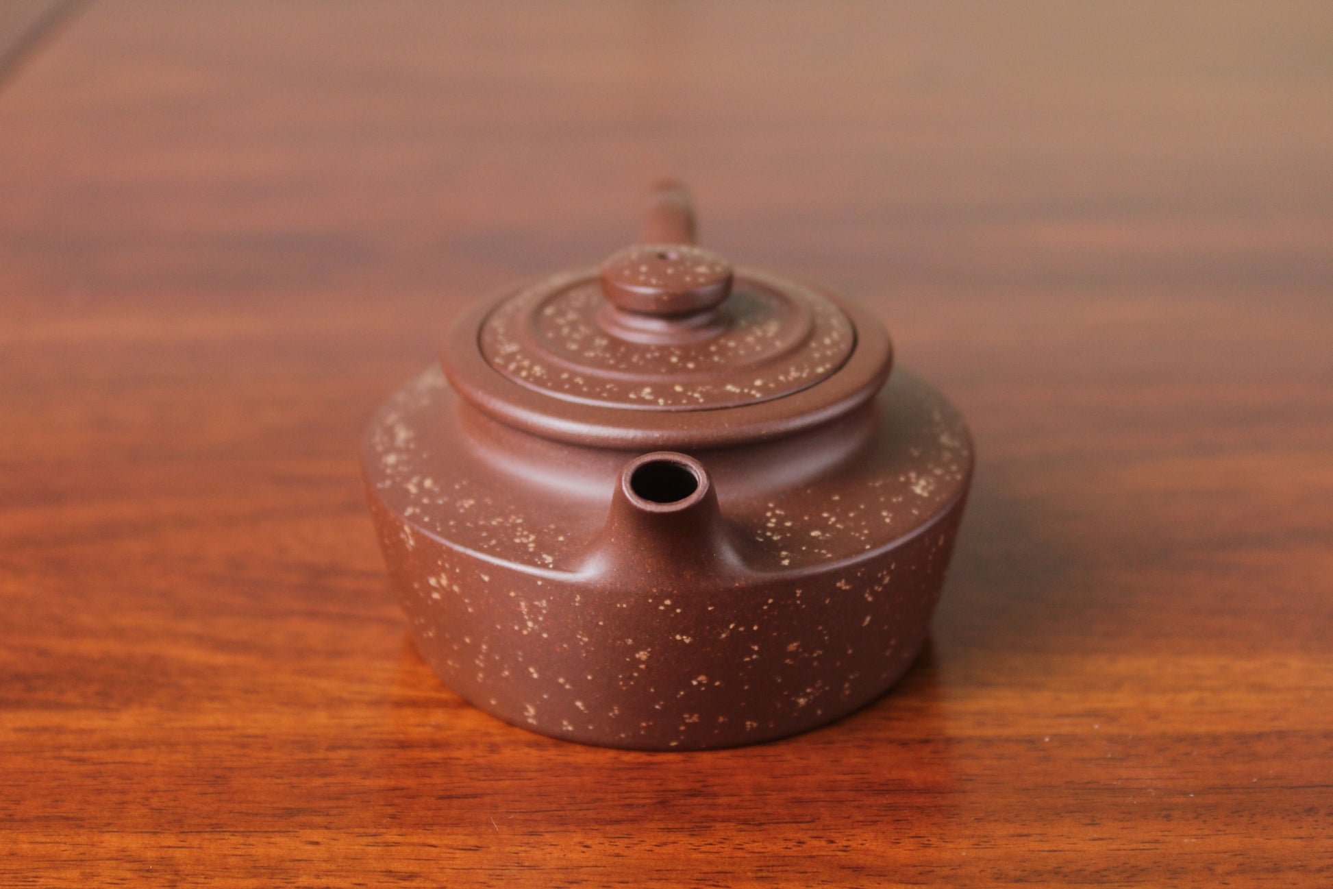 top view of the collectible teapot handmade by teapot artist
