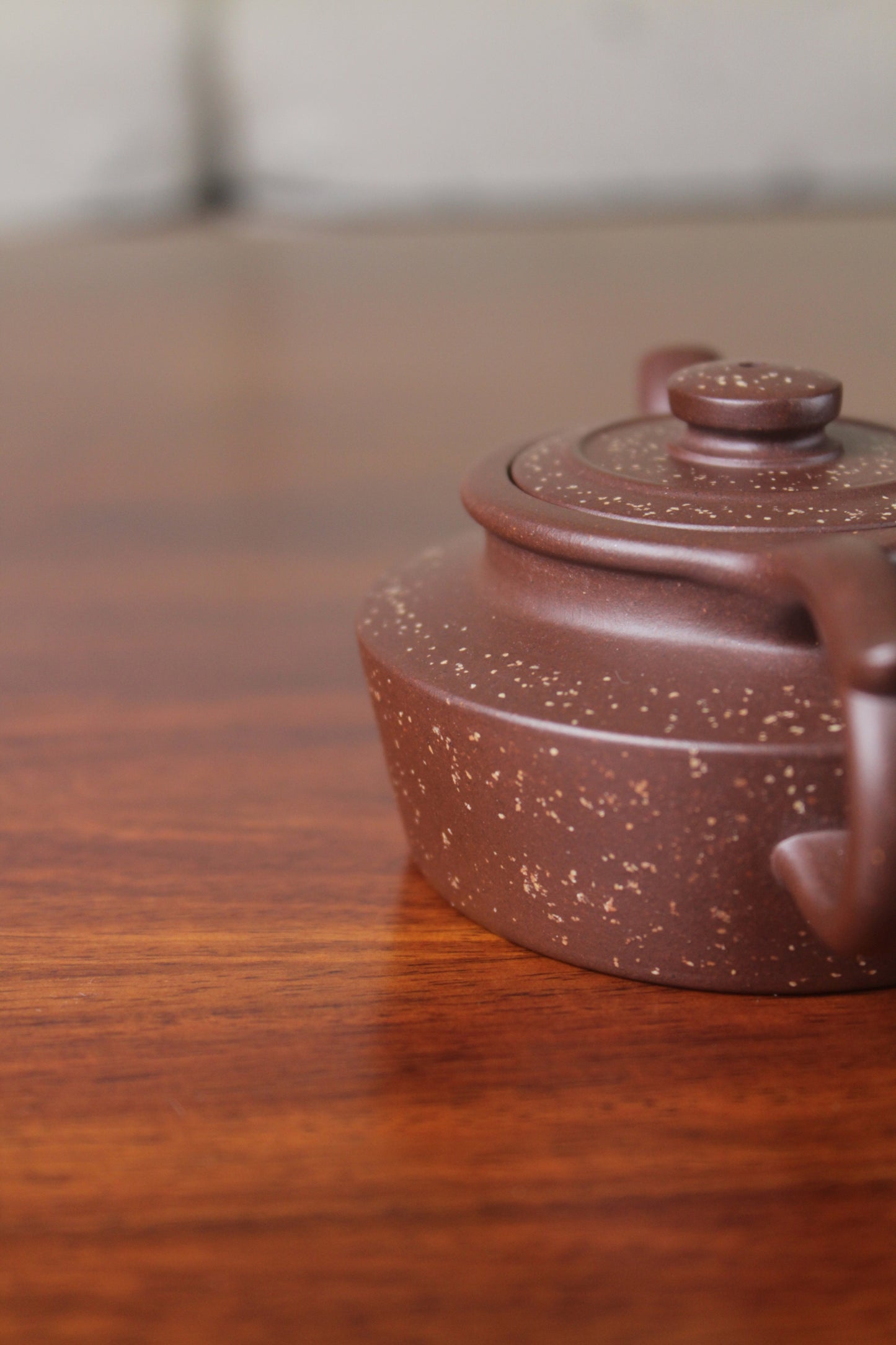 Back view of the collectible teapot handmade by teapot artist
