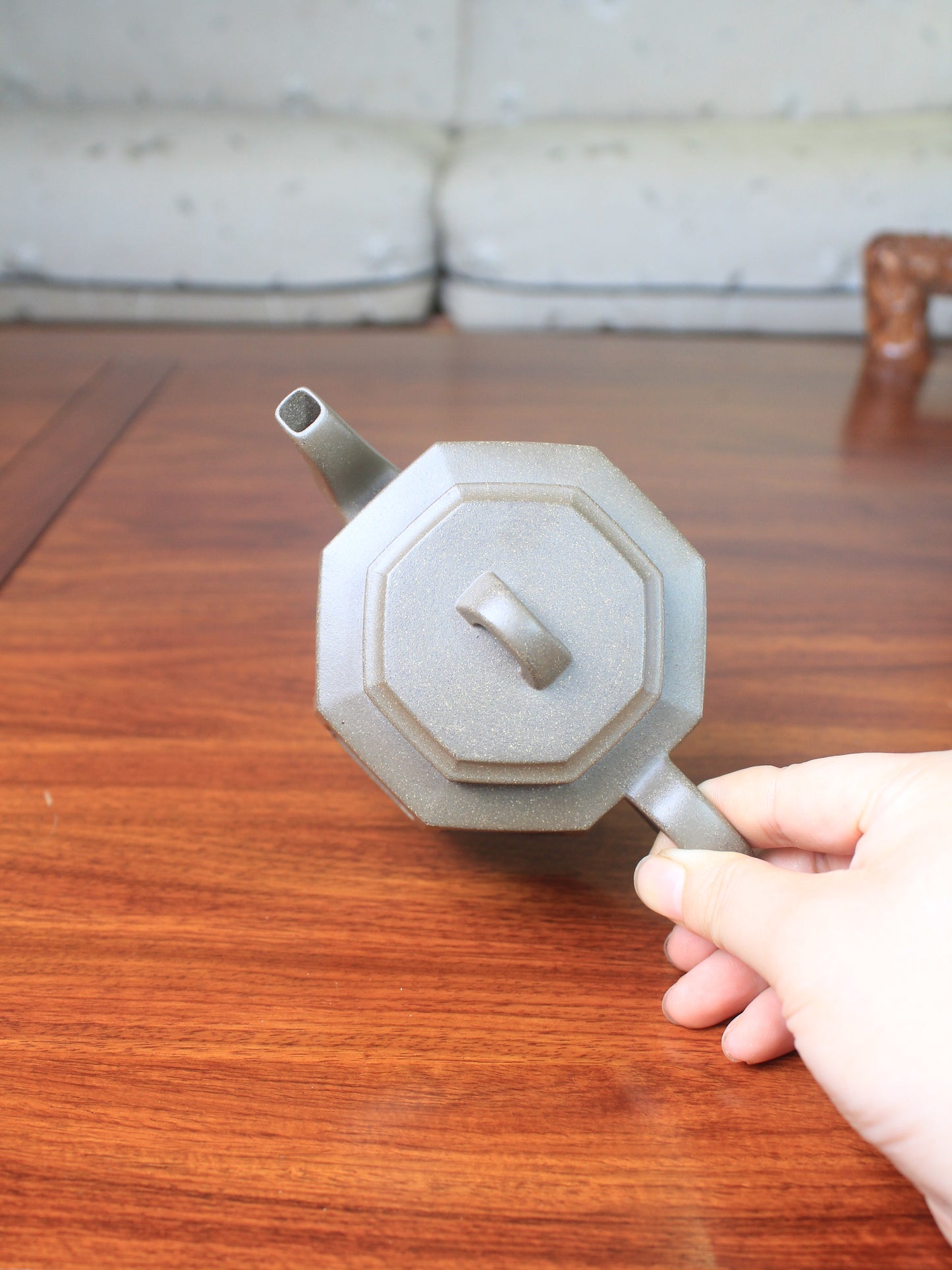 Top view of the collectible teapot named ba fang