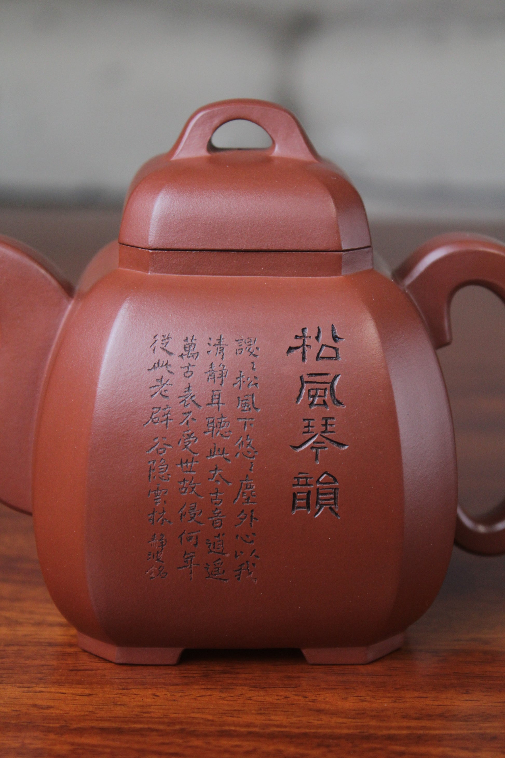 3 pattern of the collectible teapot from teapot artist on the table