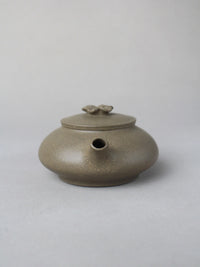 collectble teapot named flower on the table - front view