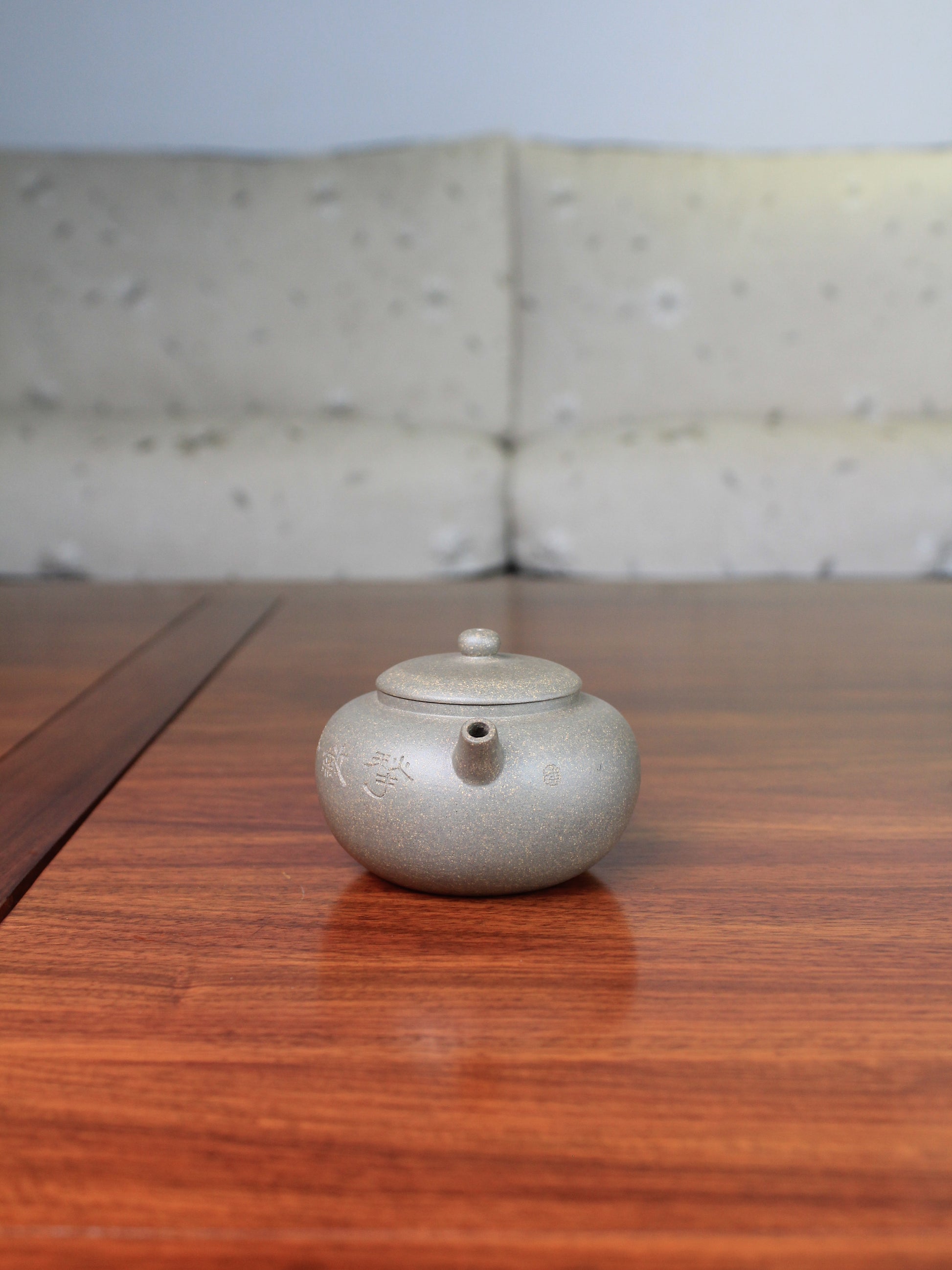 Front of the Collectible teapot named toad, handmade by teapot artist