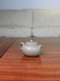 Right view of the Collectible teapot named toad, handmade by teapot artist