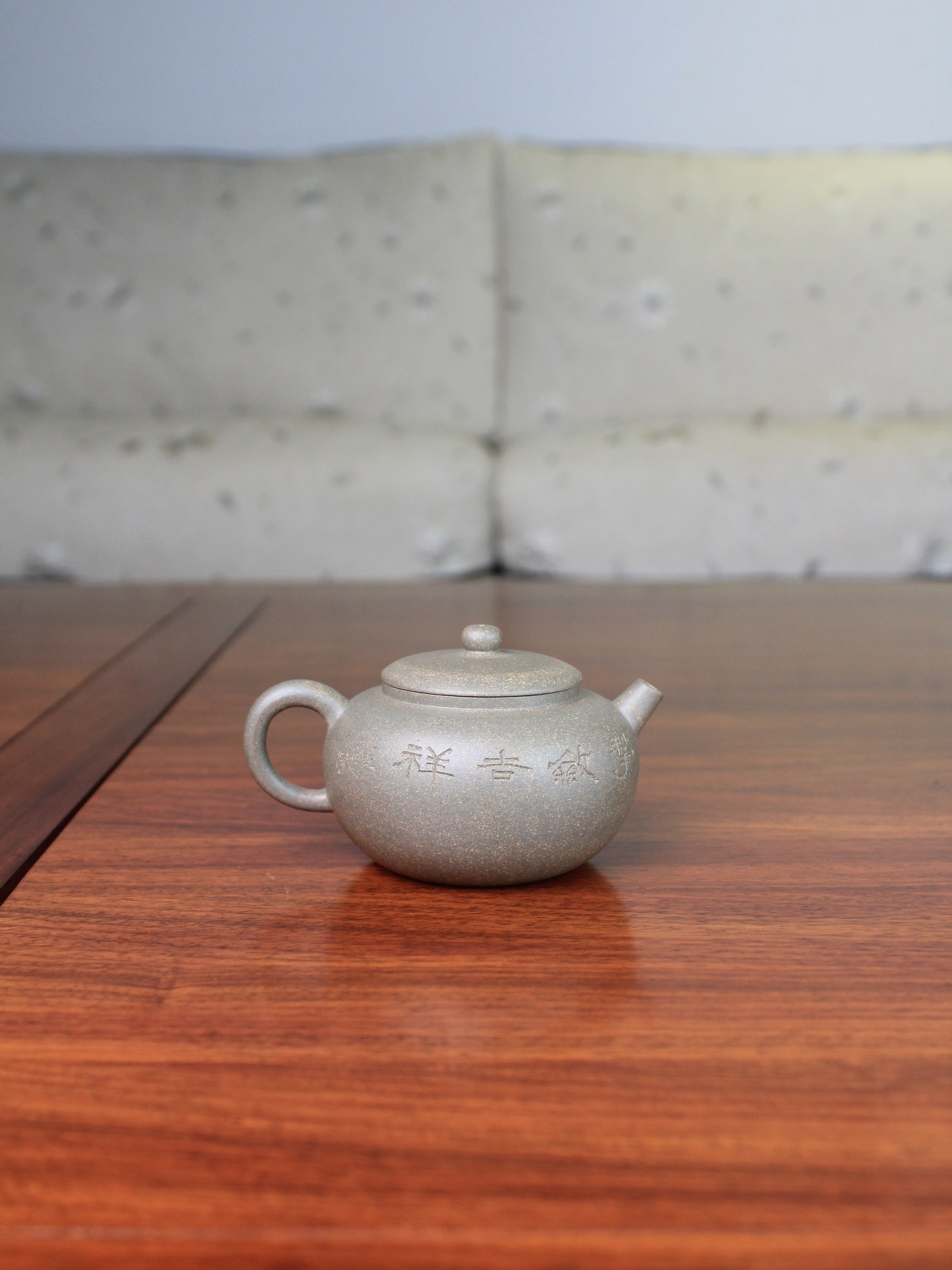 Back of the Collectible teapot named toad, handmade by teapot artist