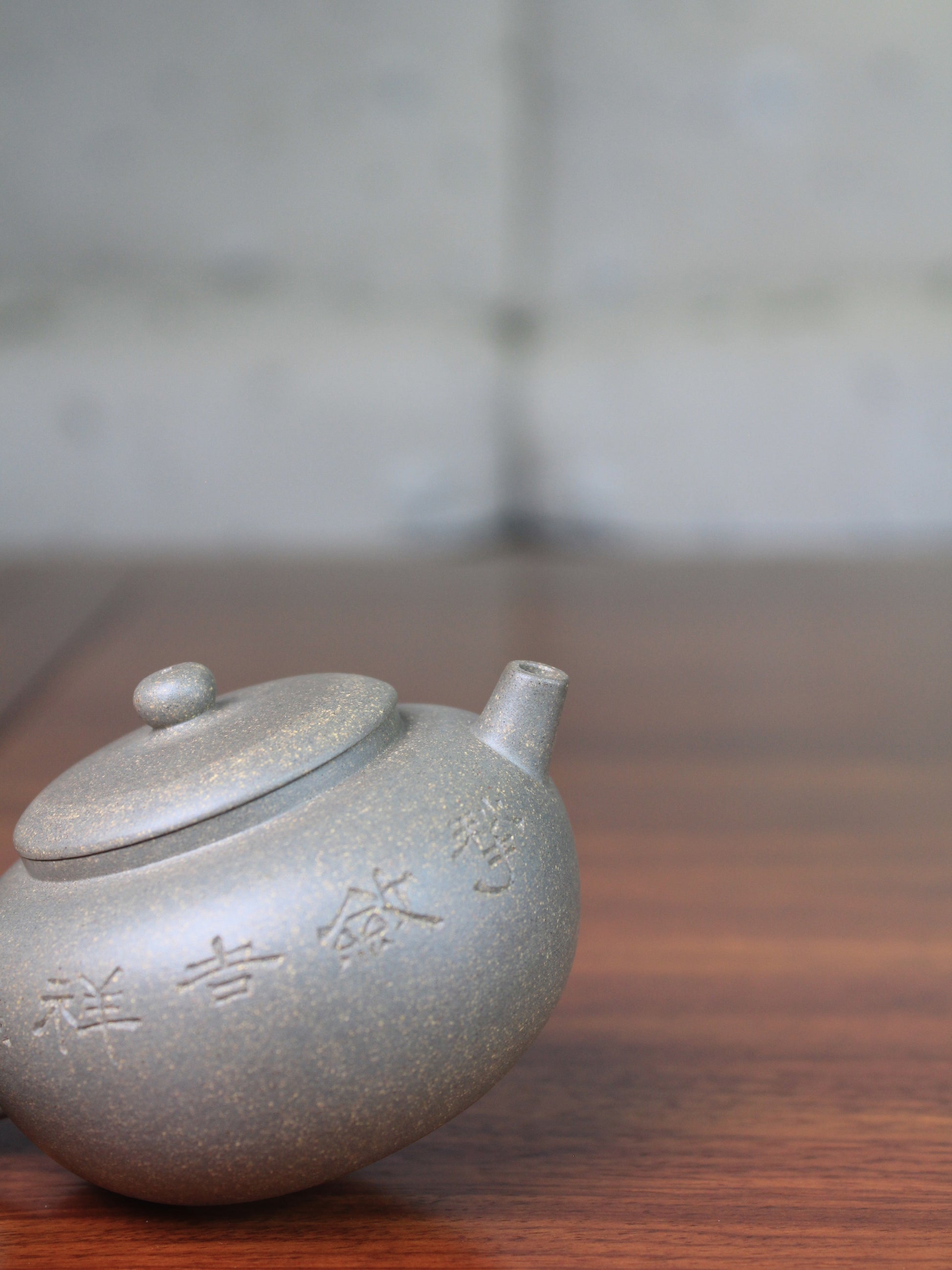 Spout of the Collectible teapot named toad, handmade by teapot artist