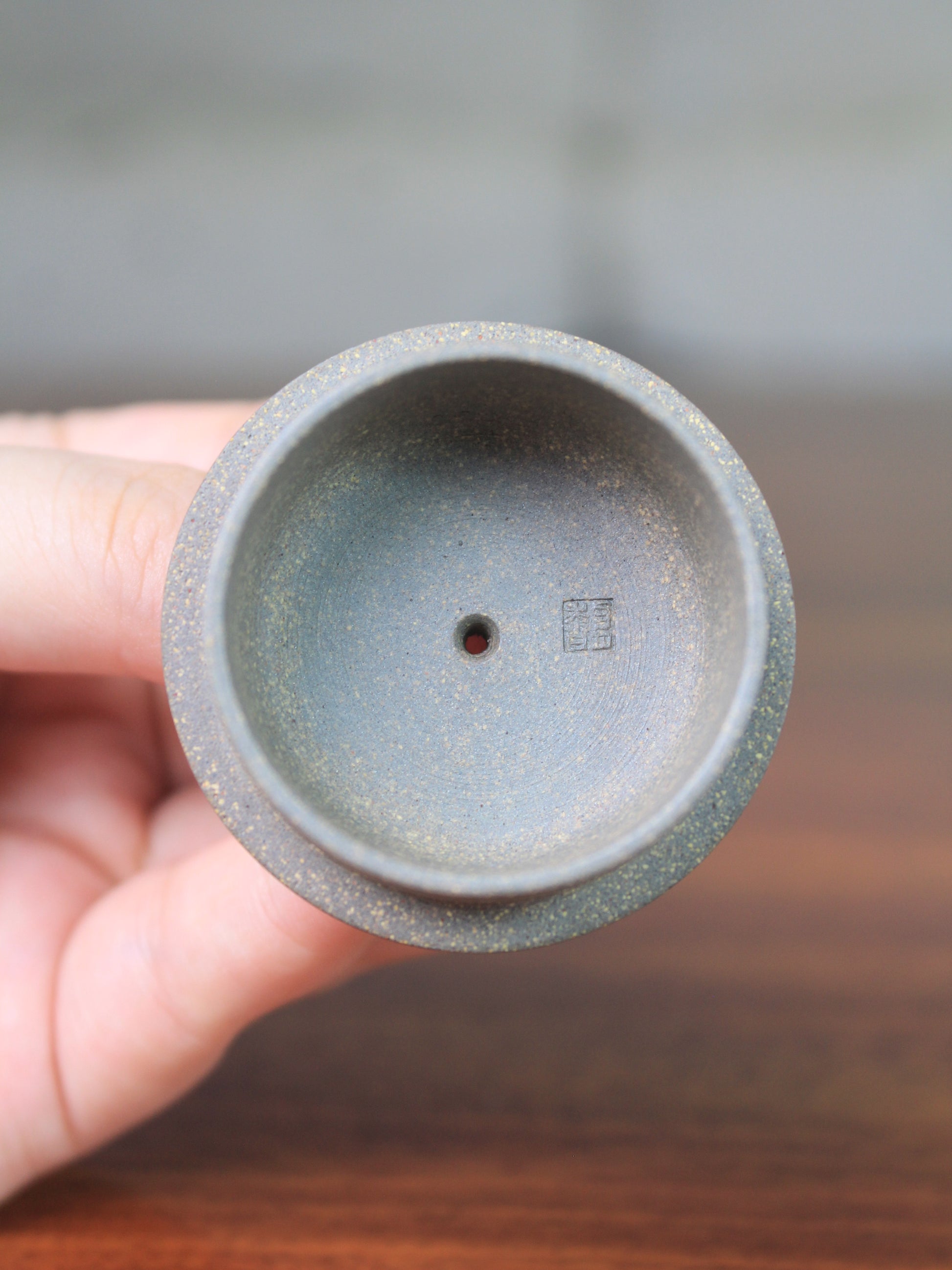 Lid mark of the Collectible teapot named toad, handmade by teapot artist