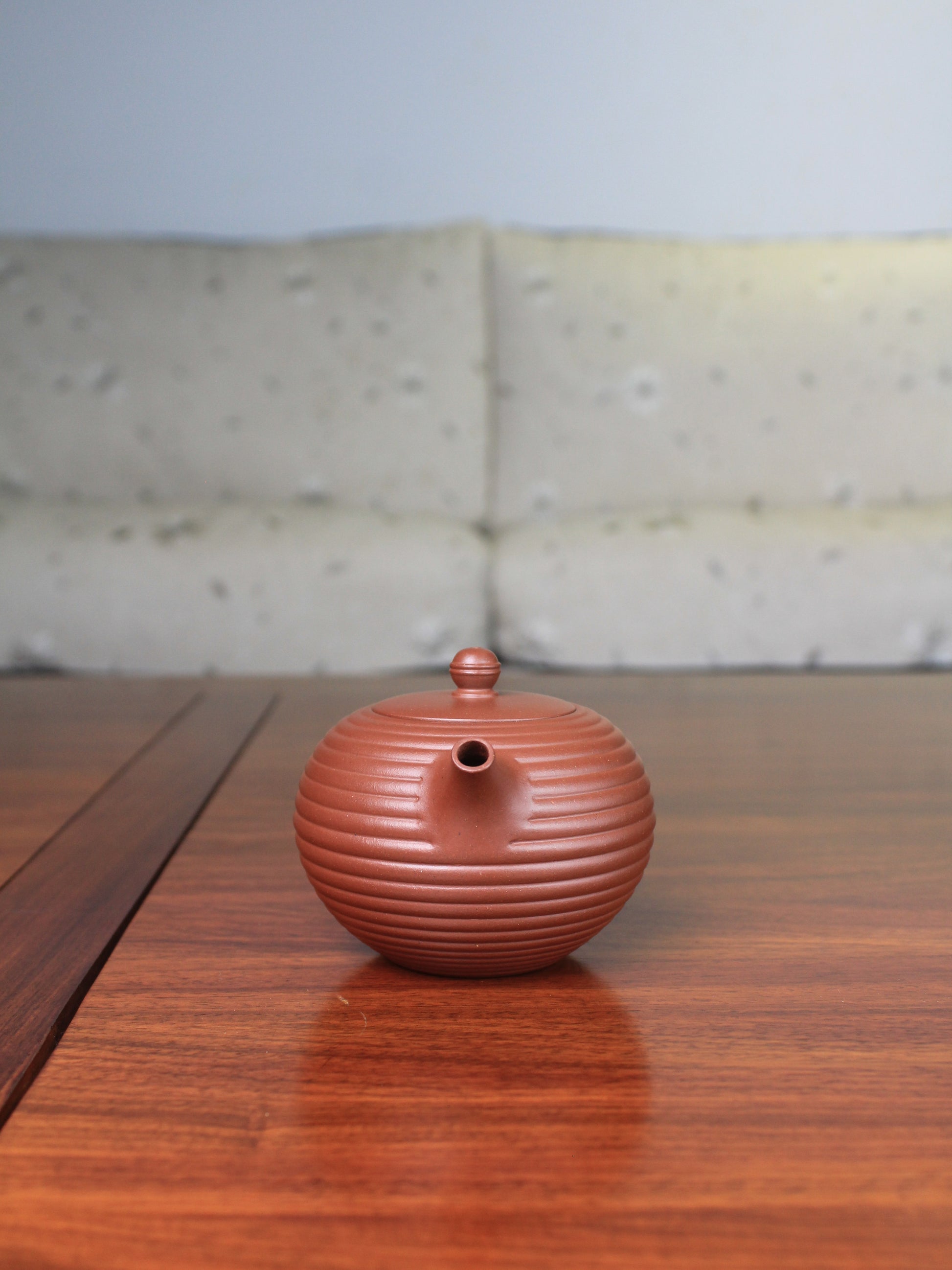 Front view of the Collectible teapot handmade by teapot artist