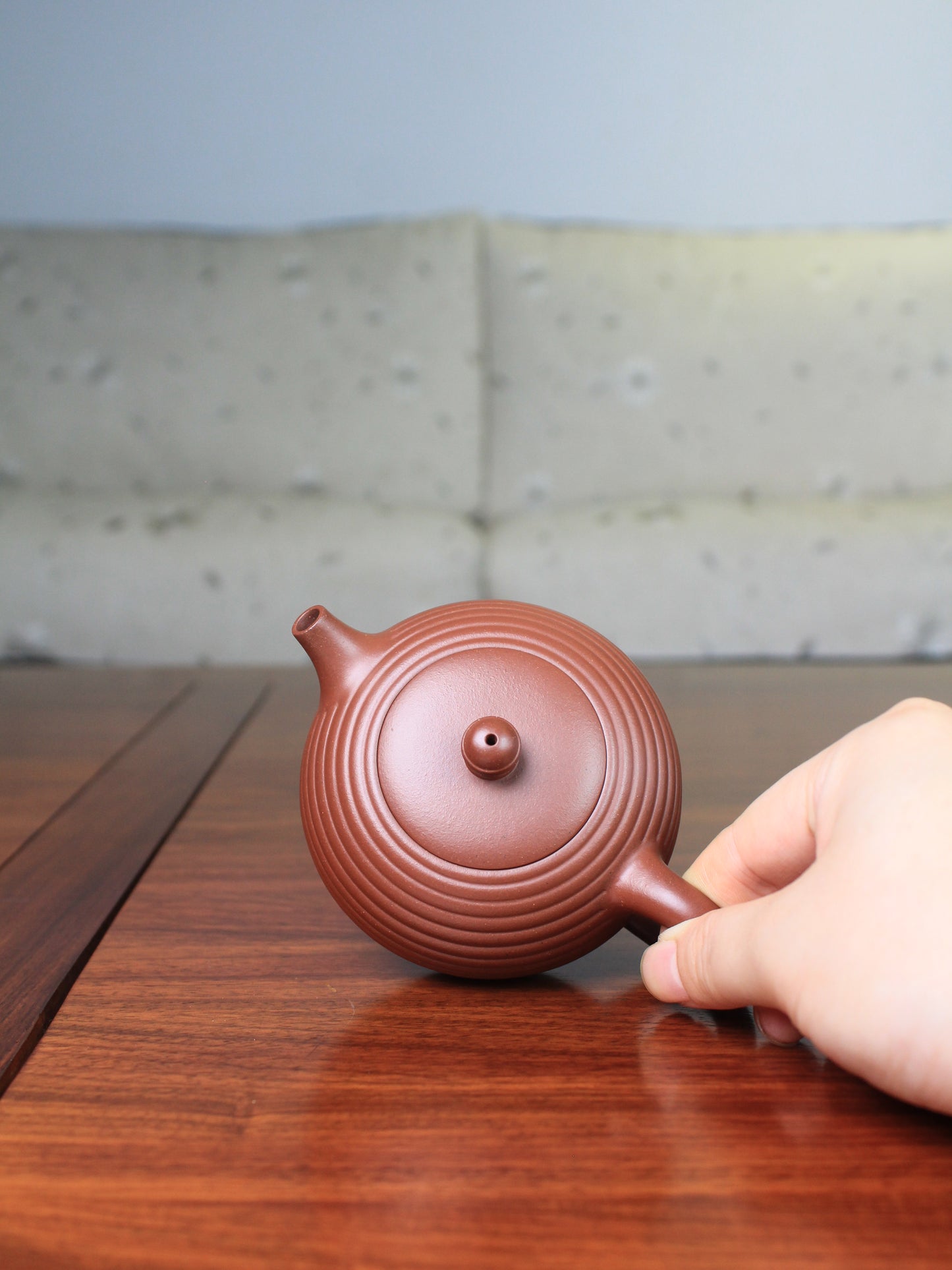 Top view of the Collectible teapot handmade by teapot artist