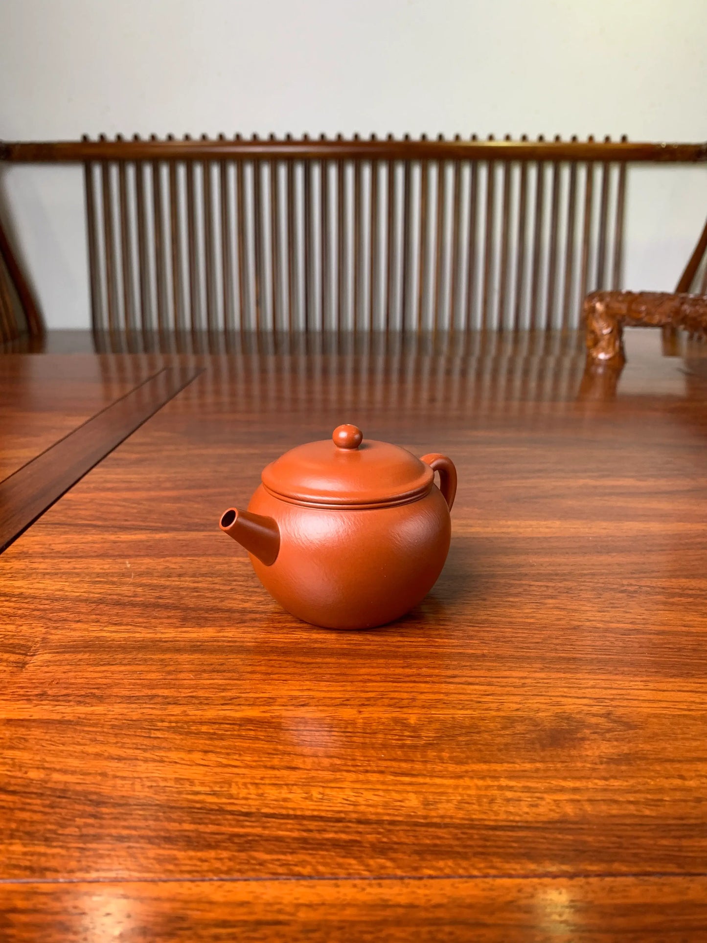 right view of the collectible teapot handmade from zisha art gallery