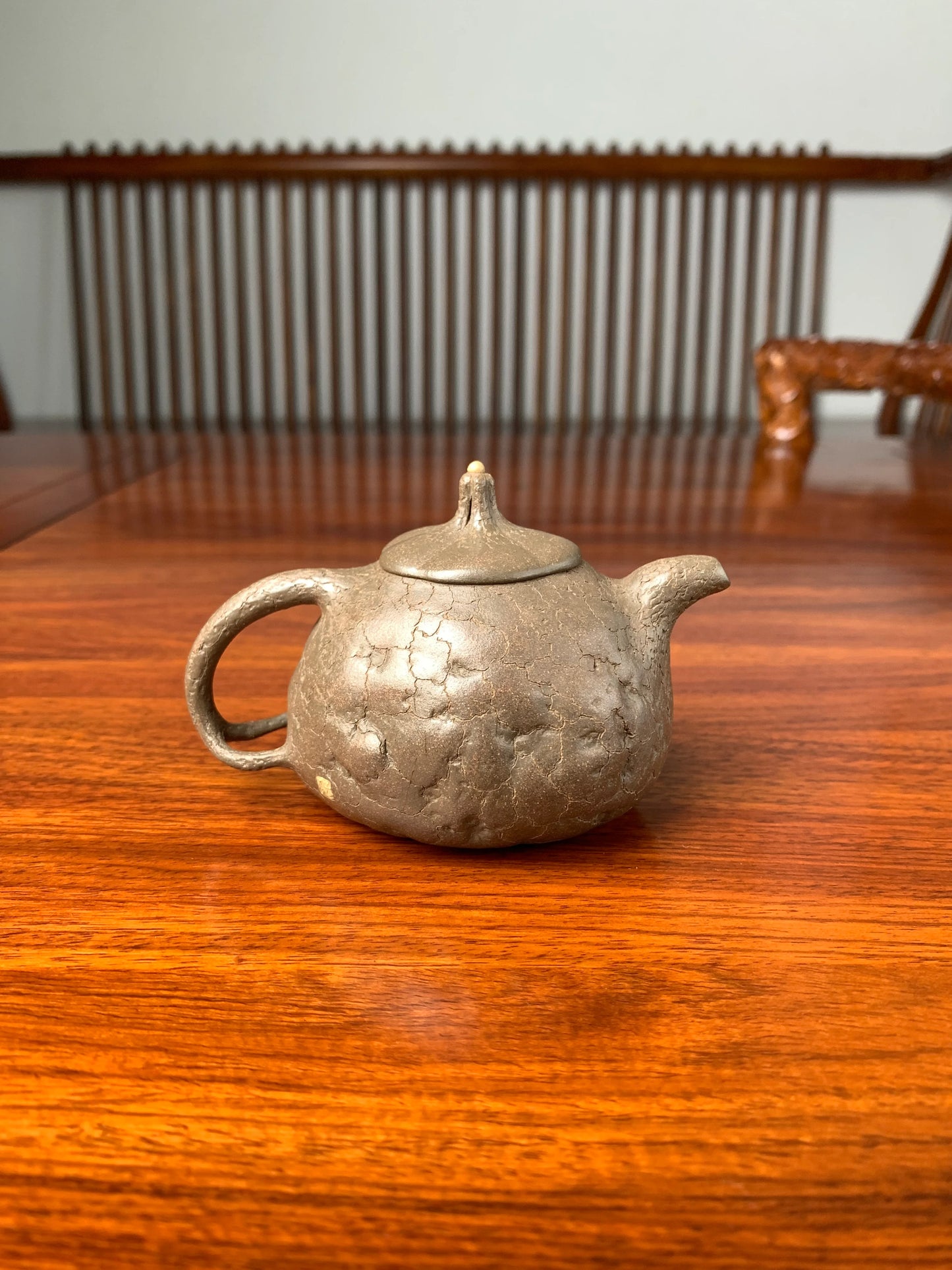 collectible teapot named gong chun from zisha art gallery back view