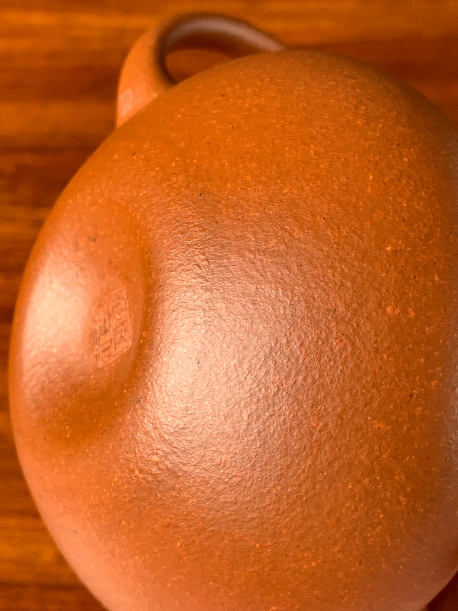 detail of the handmade yixing teapot