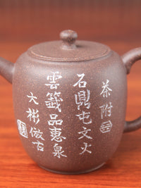 the detail of the handmade yixing teapot
