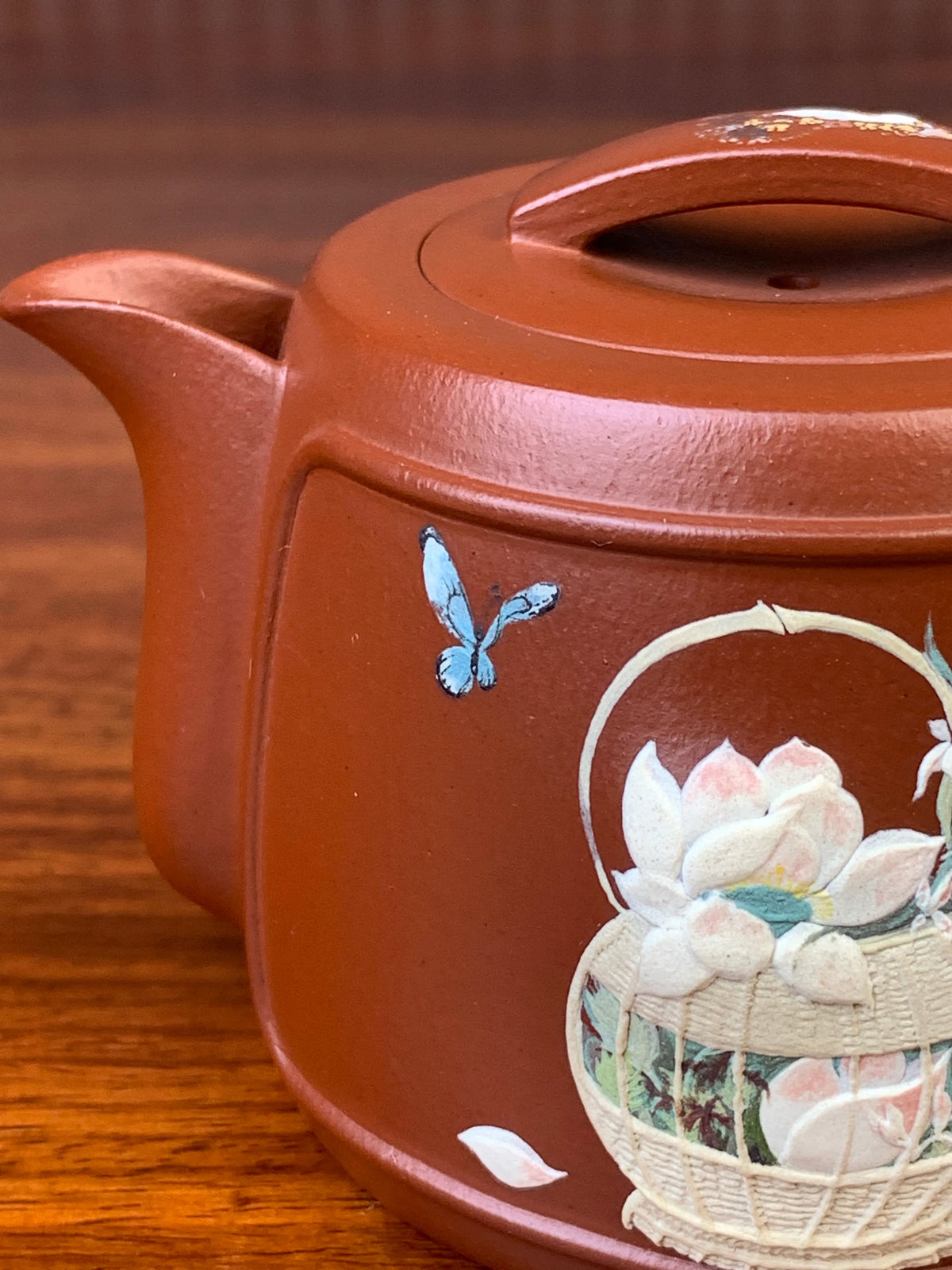 Spout detail of the beautiful teapot