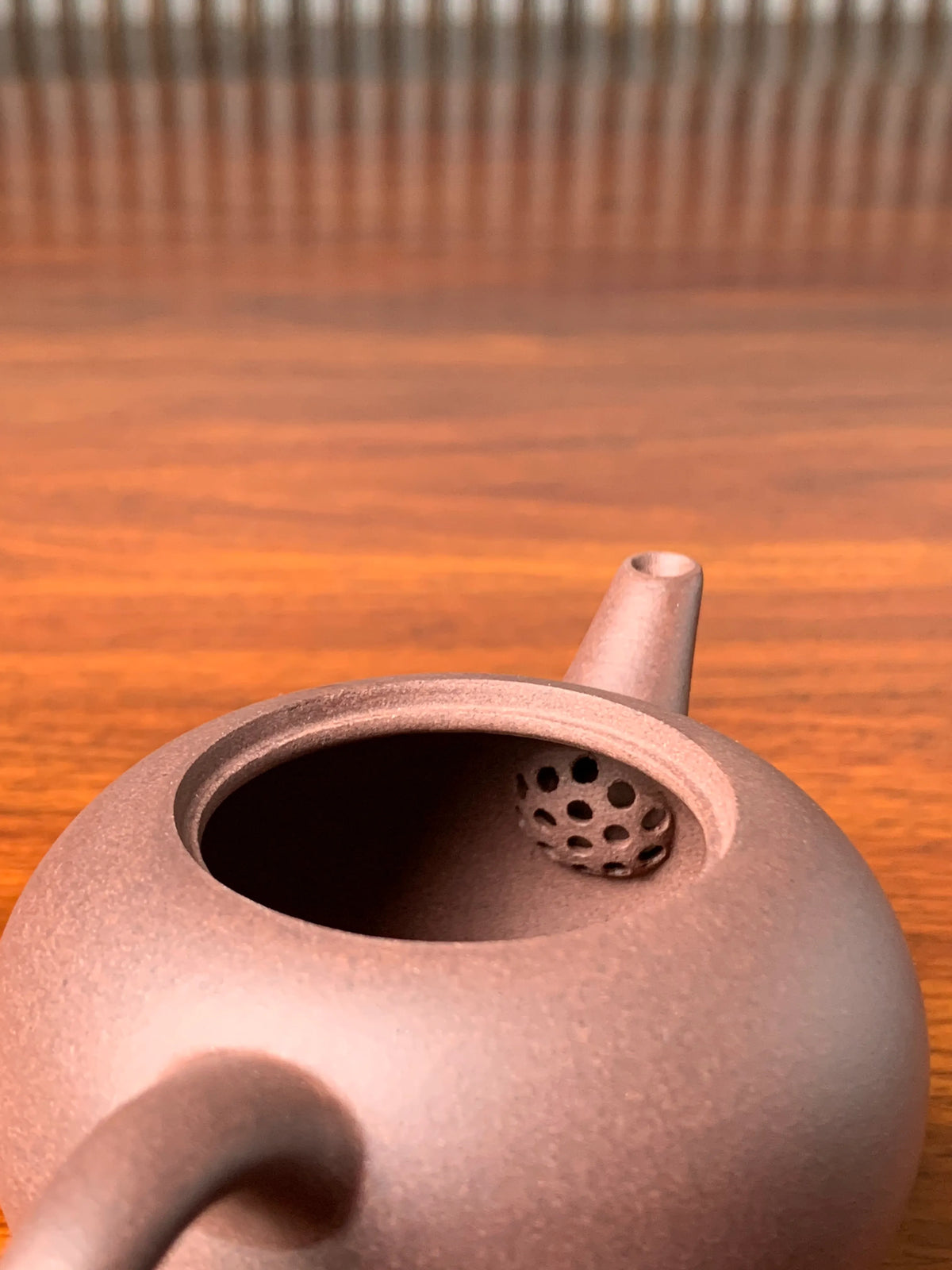 the ball filter of the yixing zisha clay teapot shui ping