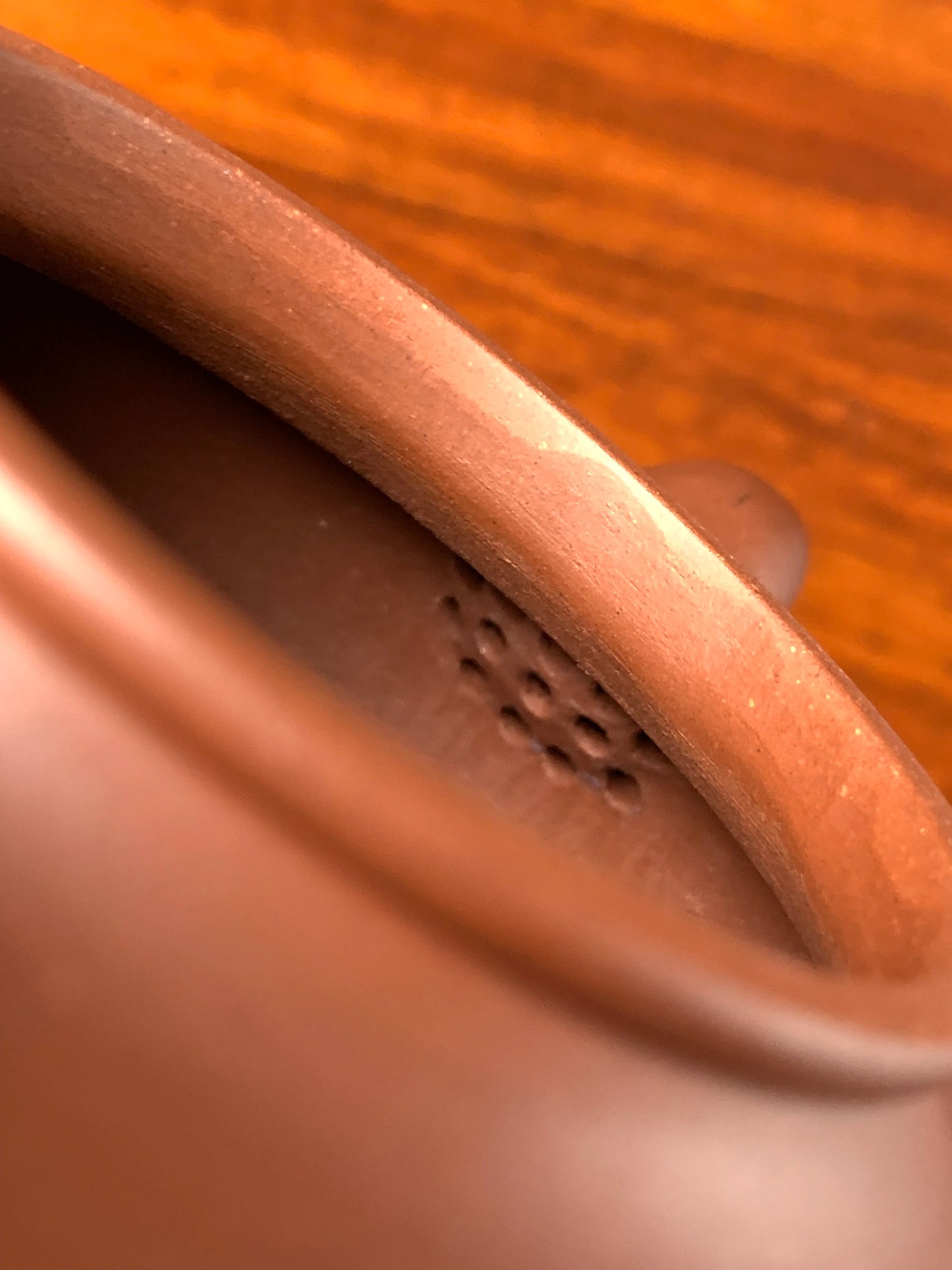 the filter of the handmade yixing teapot 