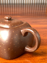 the handle of the zisha teapot right view