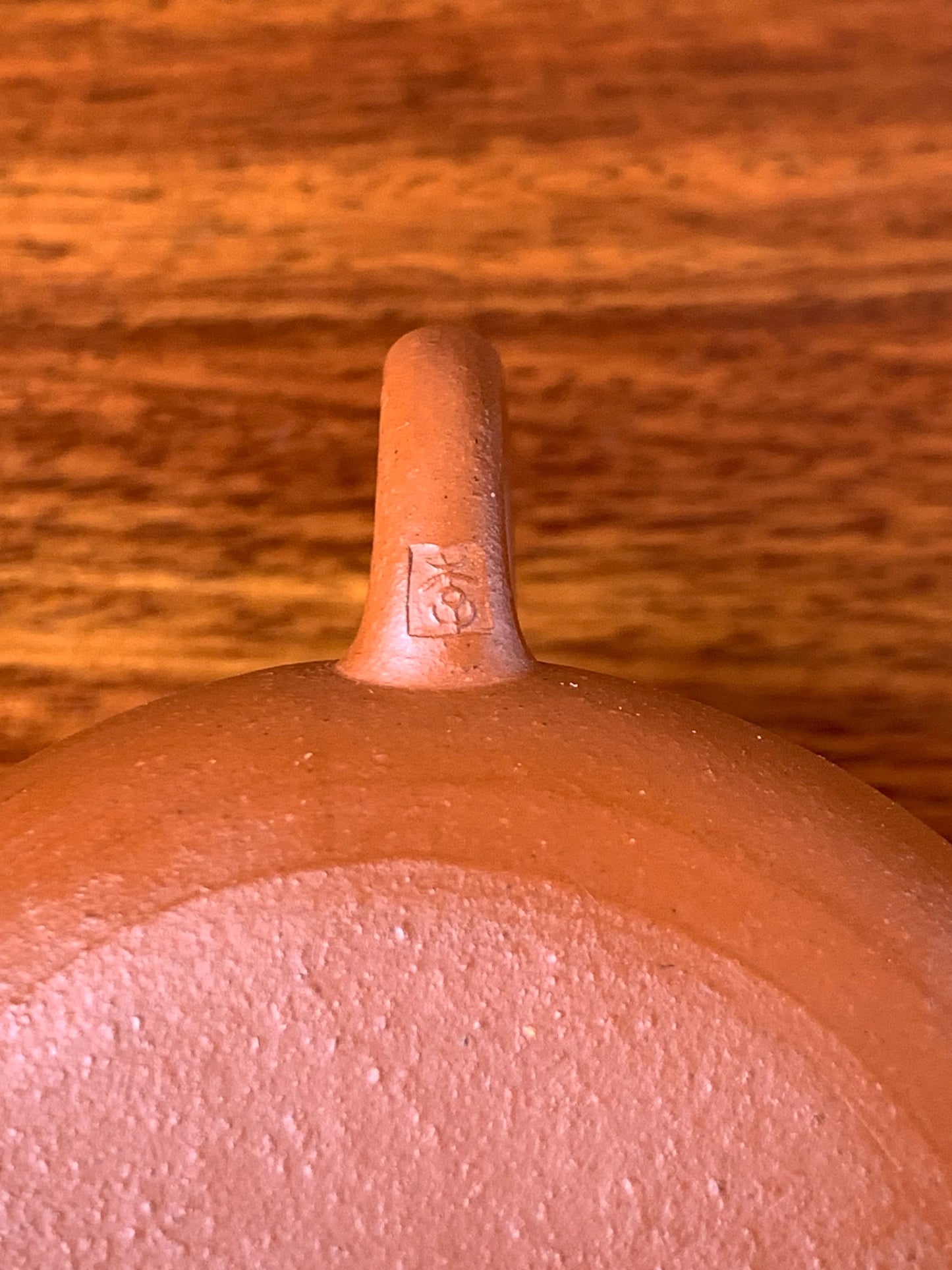 Close up photo of teapot handle seal