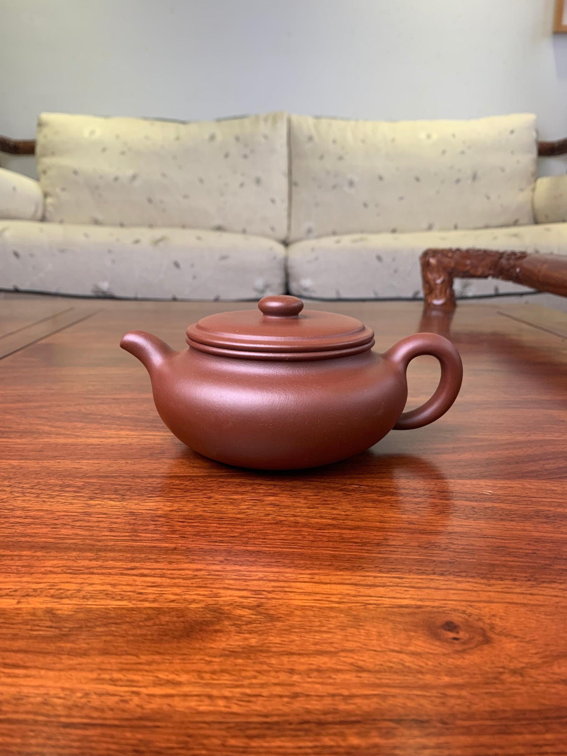 Handmade pottery teapot Bian Fu 390ml - SiYuTao Teapot