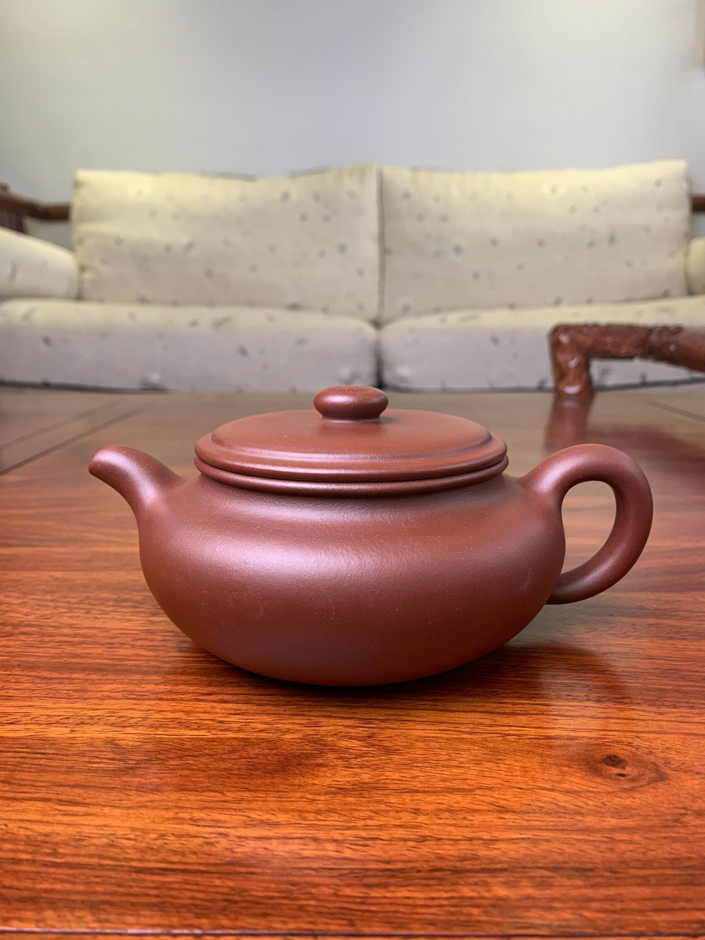 Handmade pottery teapot Bian Fu 390ml - SiYuTao Teapot