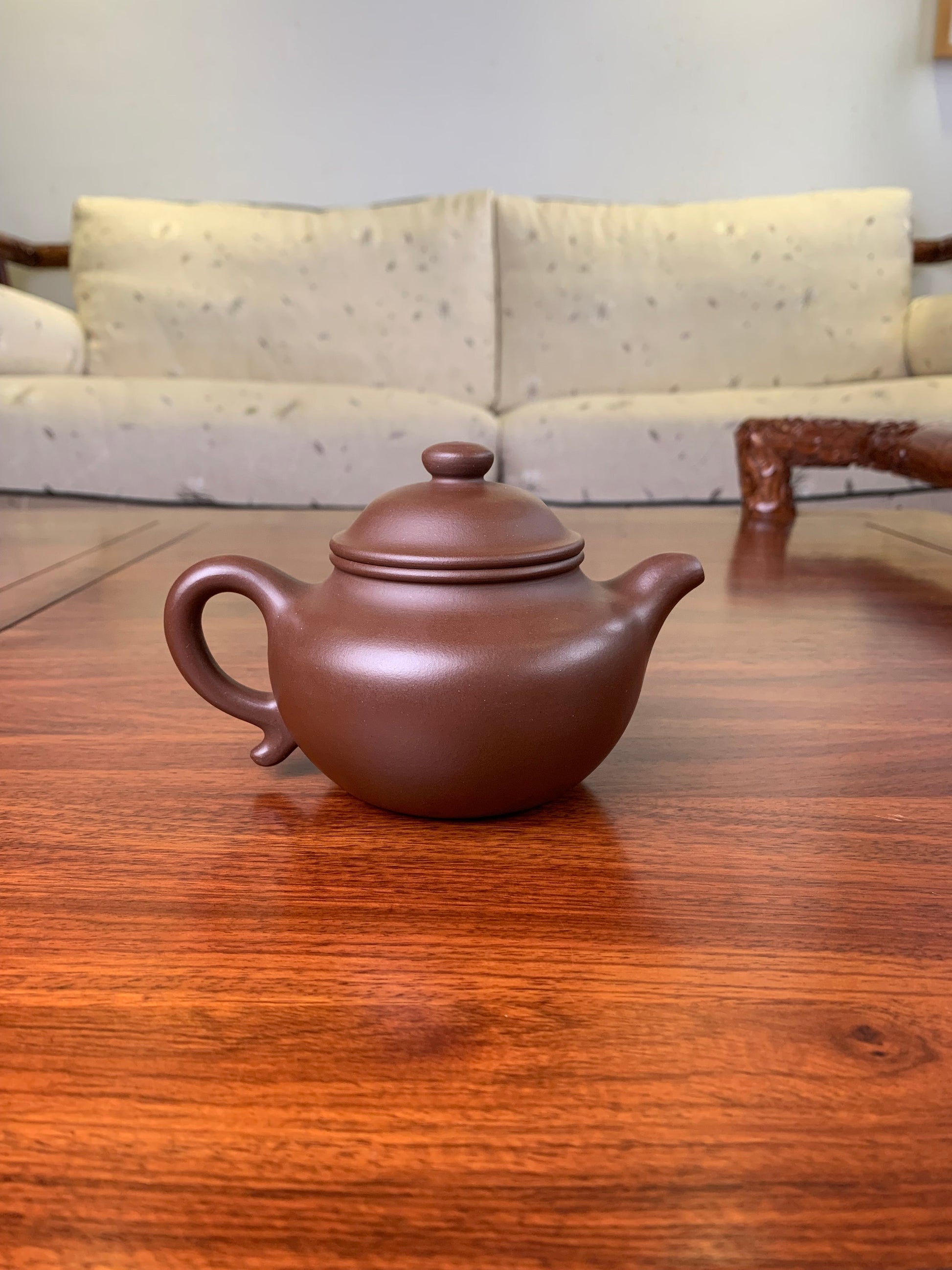 Handmade pottery teapot Lian Zi 300ml fully handmade - SiYuTao Teapot